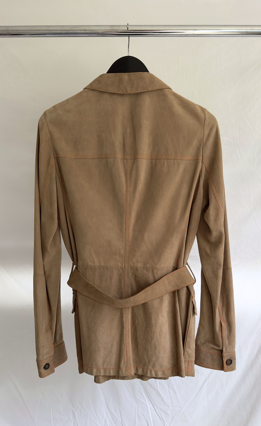 Miu Miu - Taupe Vintage Suede Jacket, Size 14