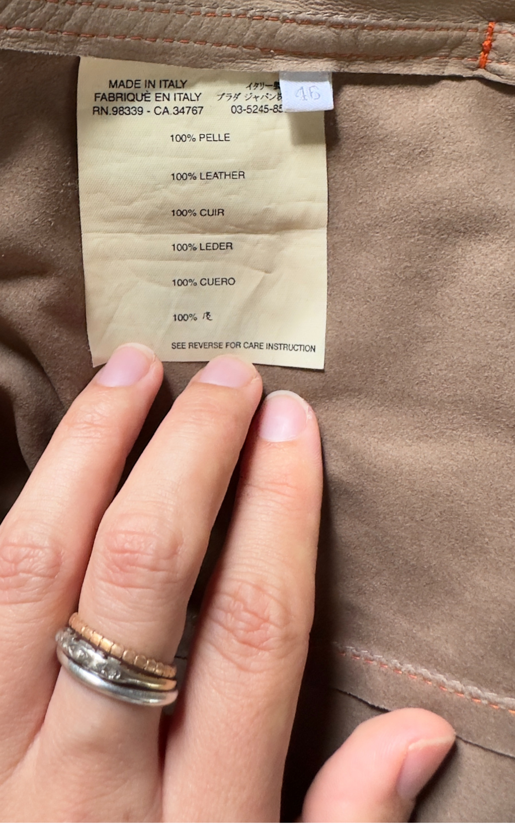 Miu Miu - Taupe Vintage Suede Jacket, Size 14