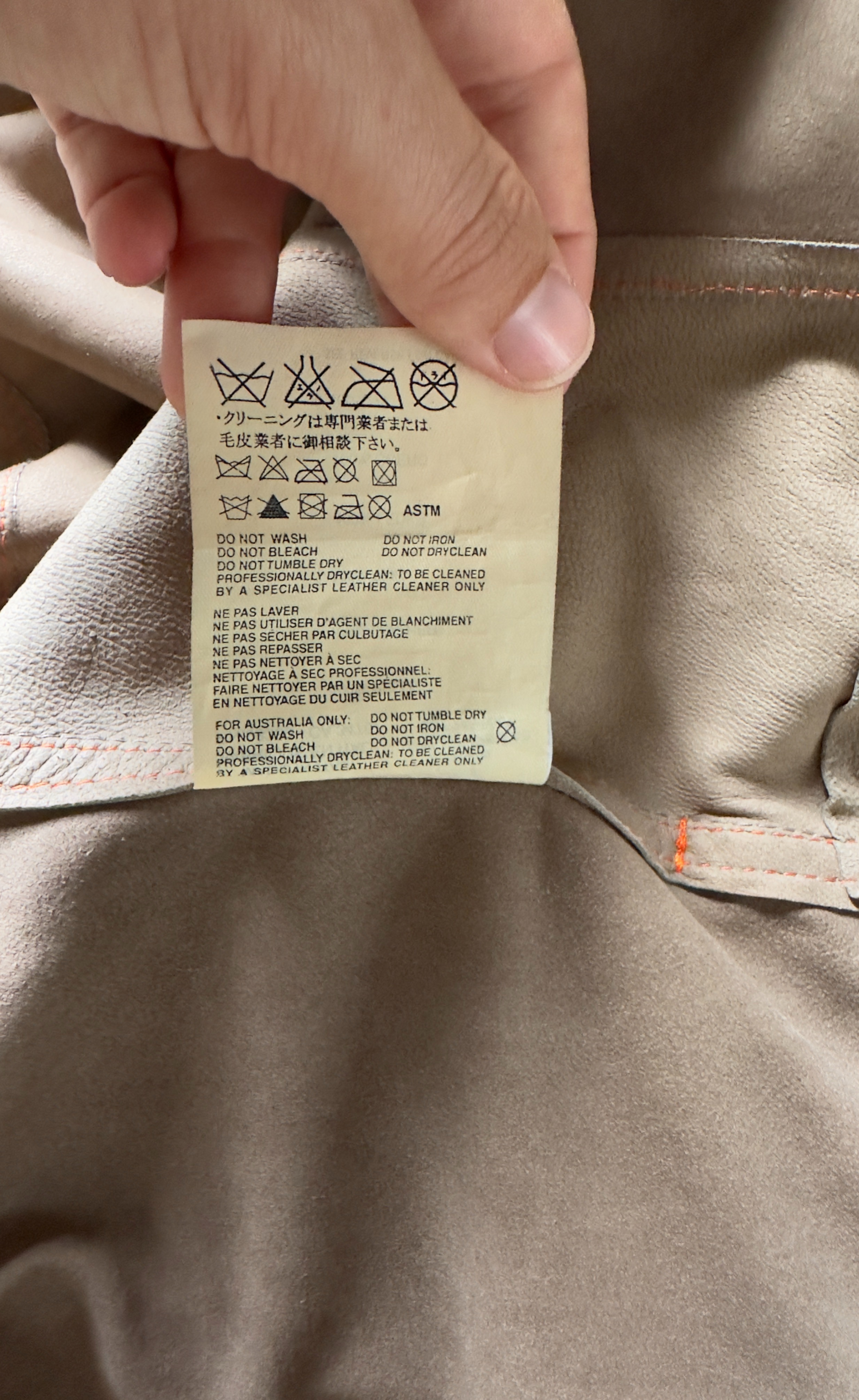 Miu Miu - Taupe Vintage Suede Jacket, Size 14