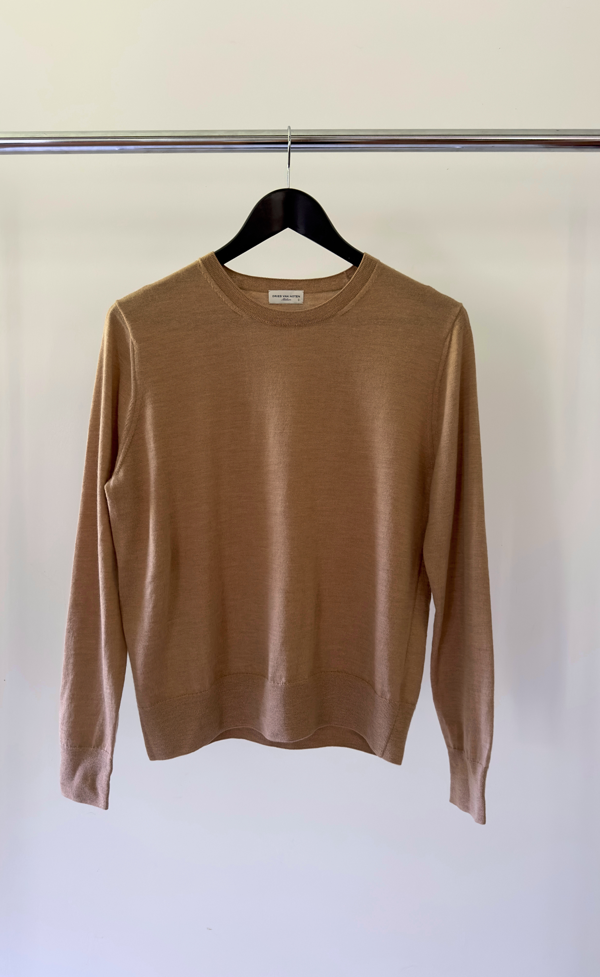 Dries Van Noten - Camel knit Crew Neck Sweater, size M
