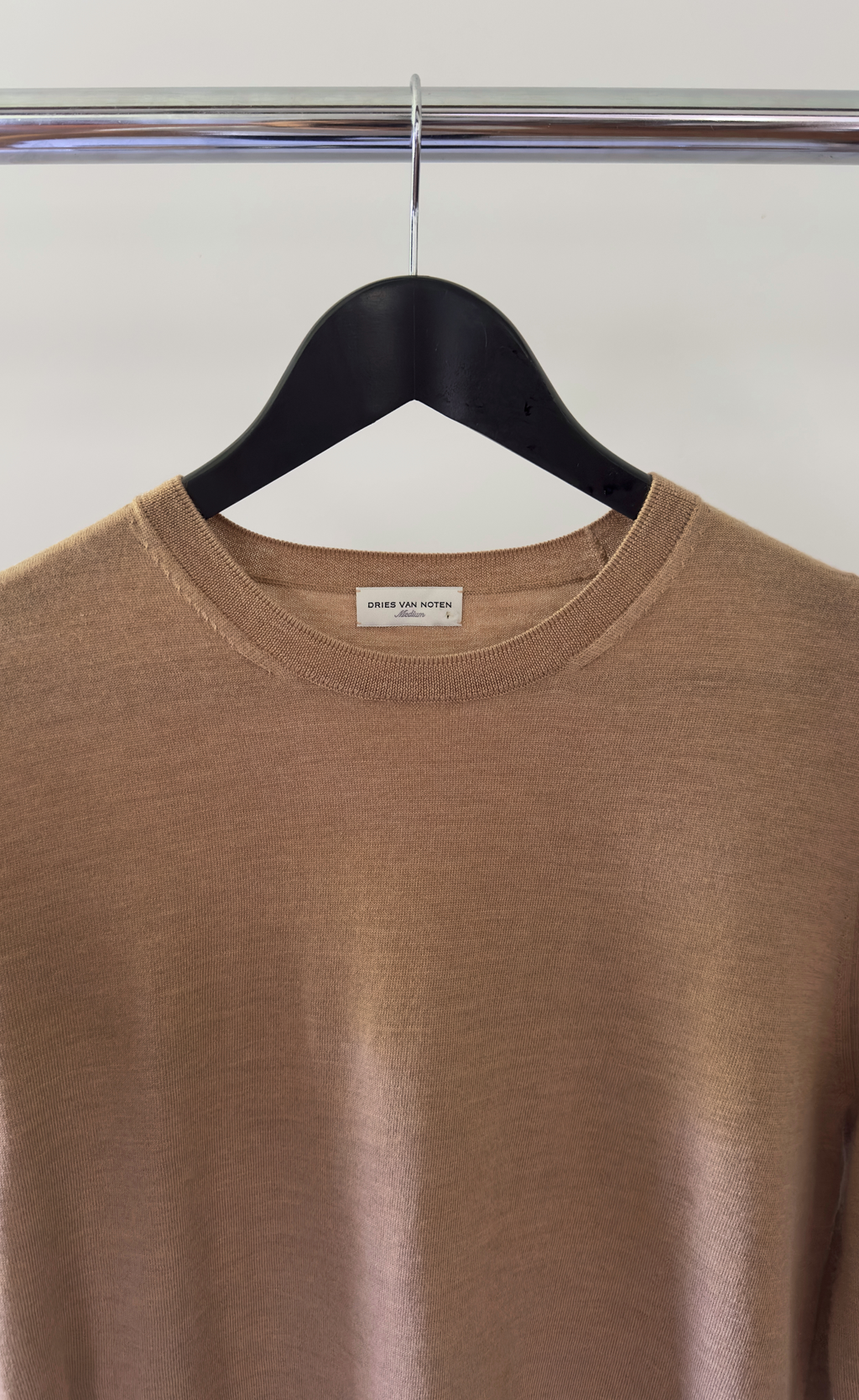 Dries Van Noten - Camel knit Crew Neck Sweater, size M