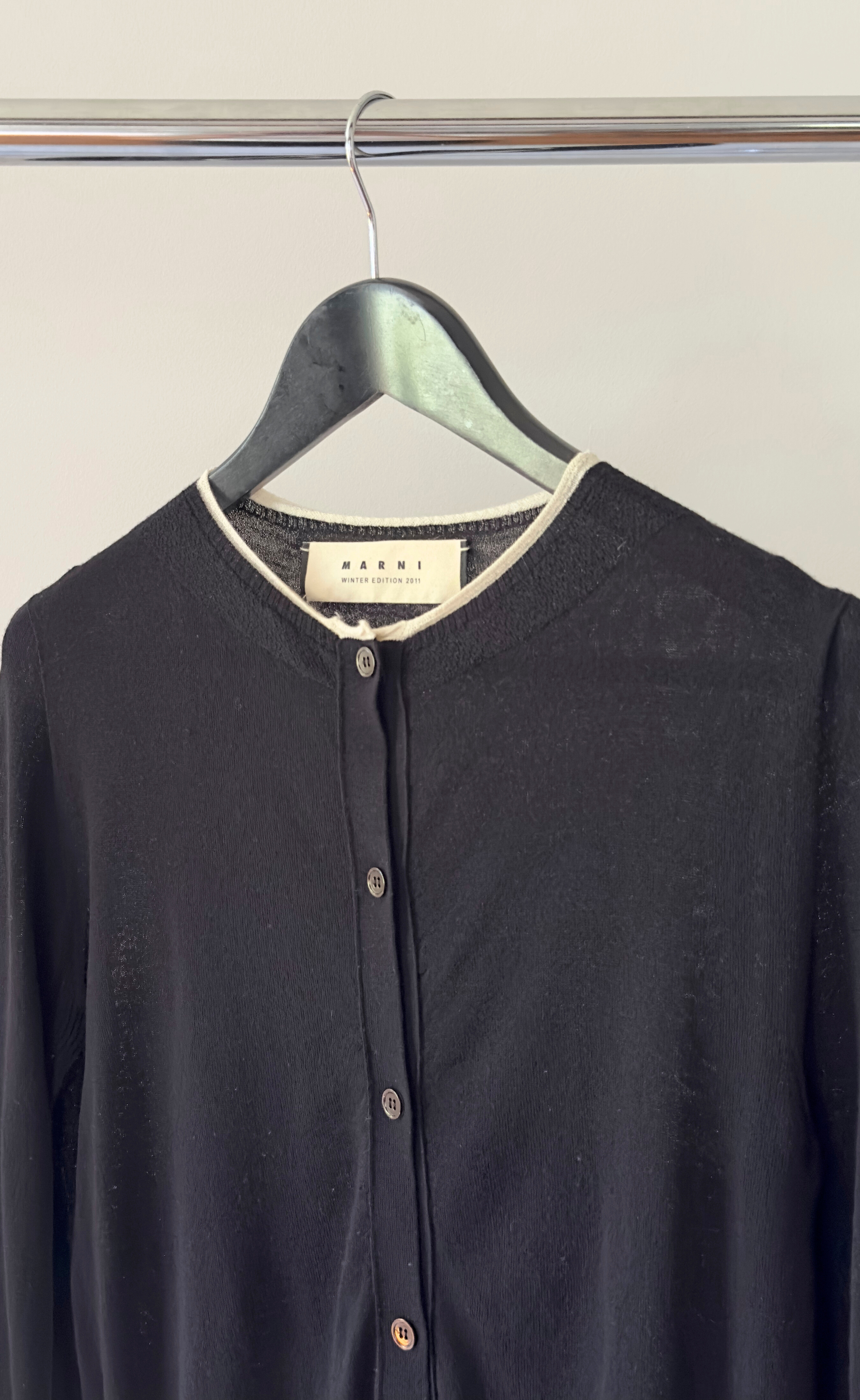 Marni - Black knit Button Up Cardigan, size 8