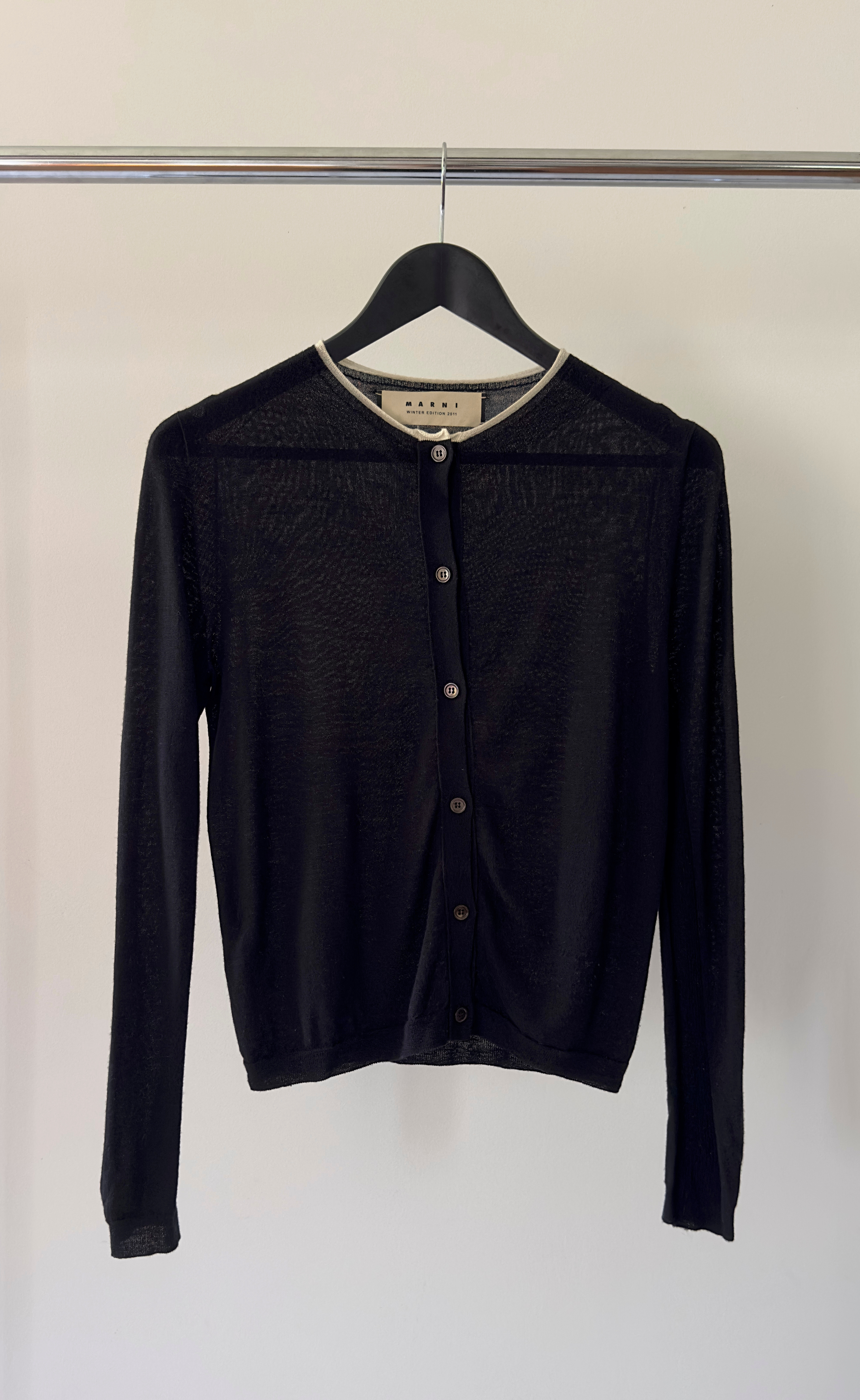 Marni - Black knit Button Up Cardigan, size 8