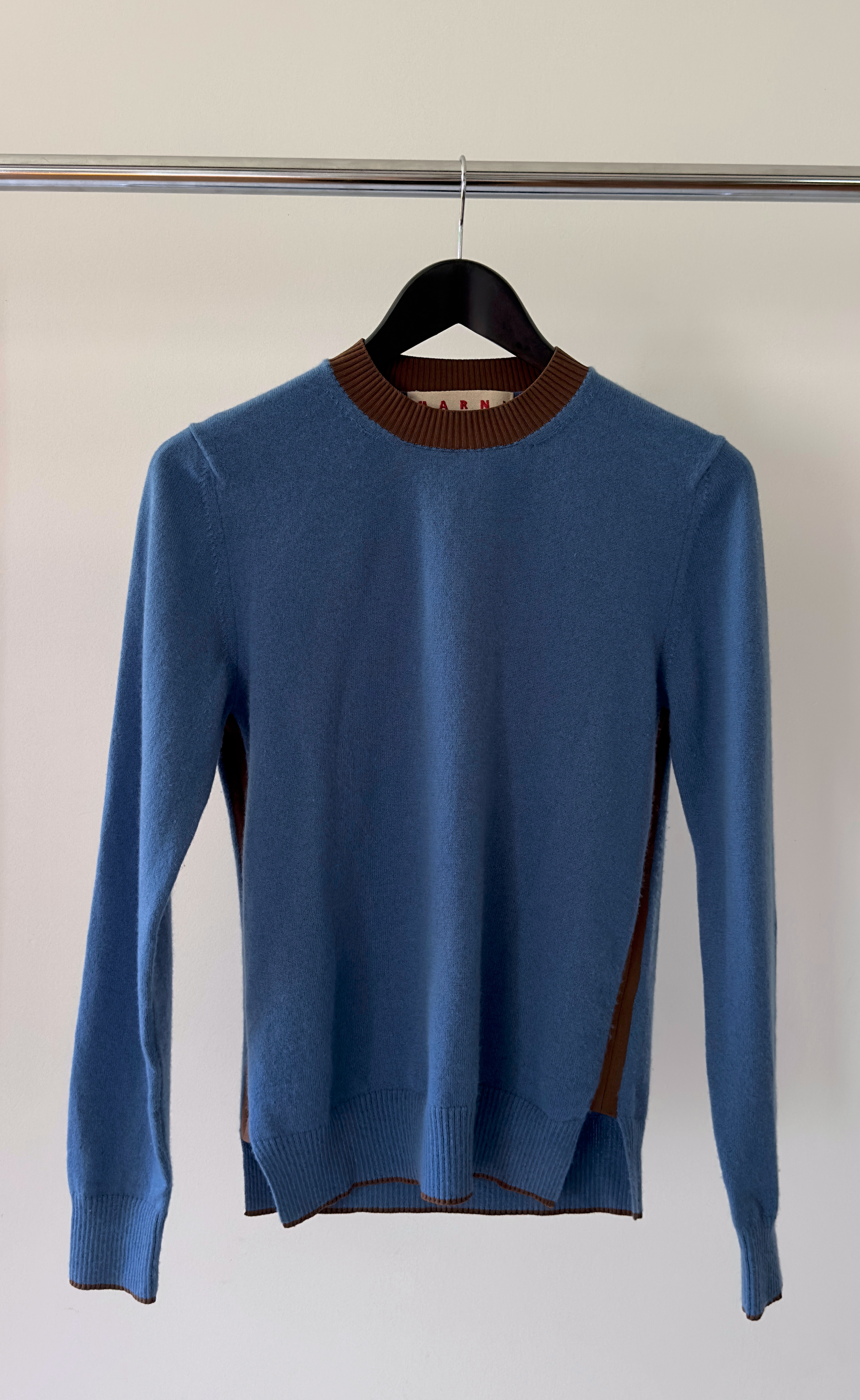 Mani - Blue Crew Neck Sweater, Size 42