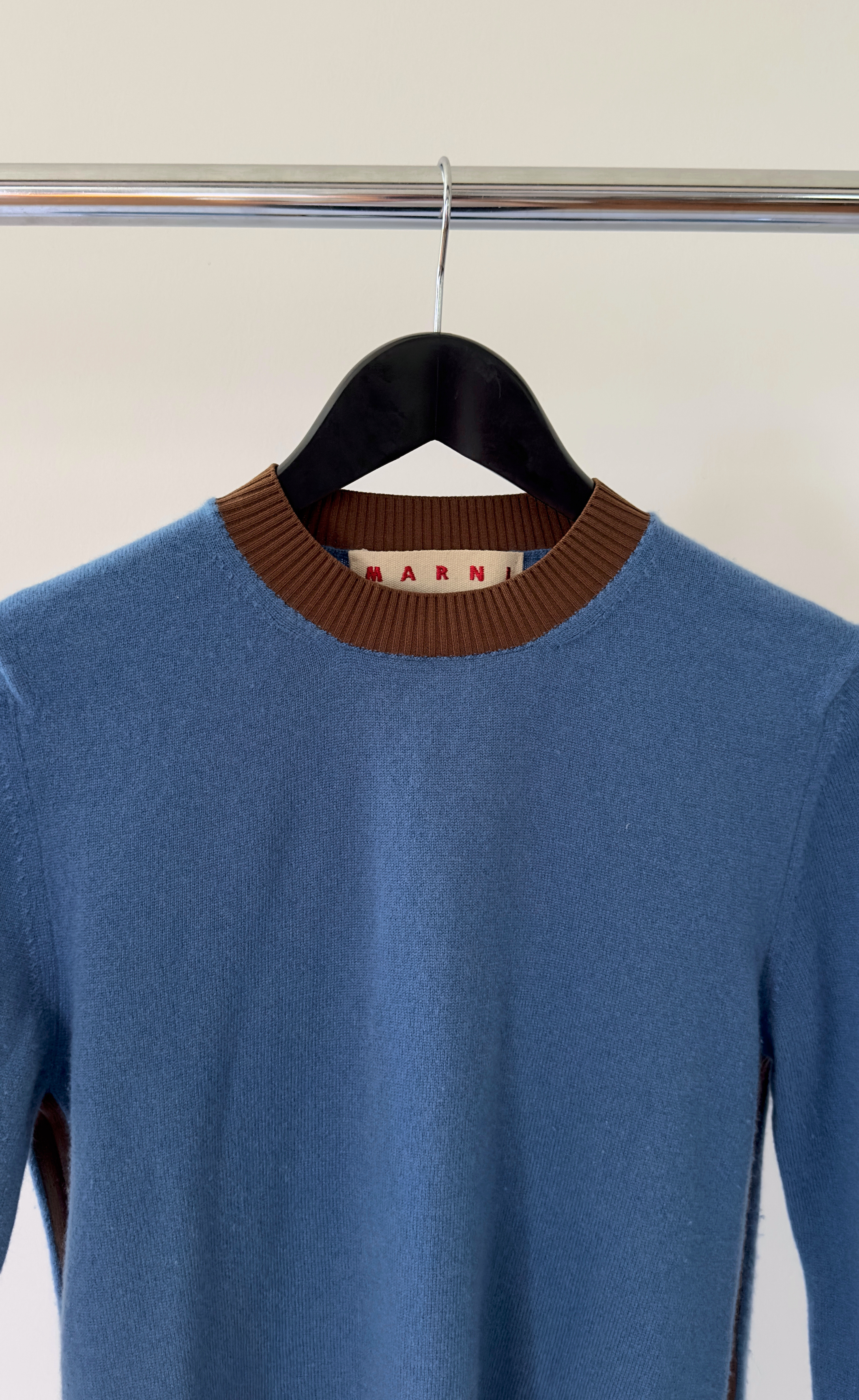 Mani - Blue Crew Neck Sweater, Size 42
