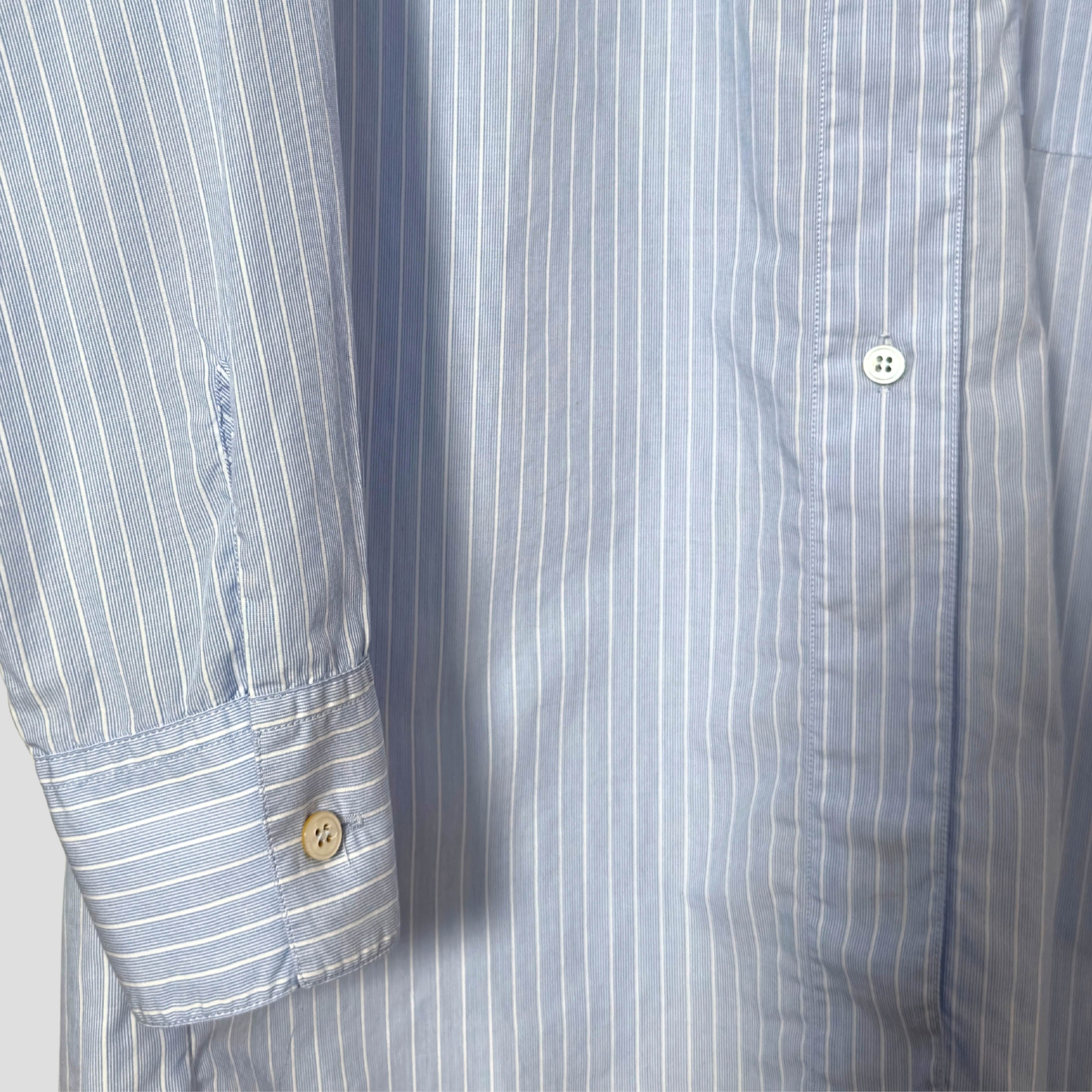 Studio Nicholson - Blue Button Up Cotton Shirt, Size 6