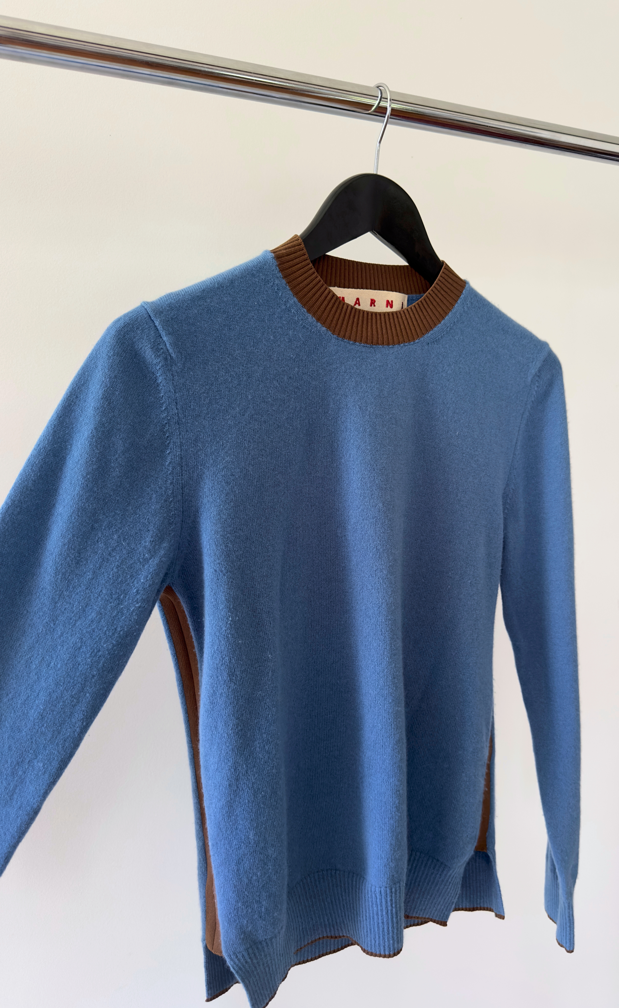 Mani - Blue Crew Neck Sweater, Size 42