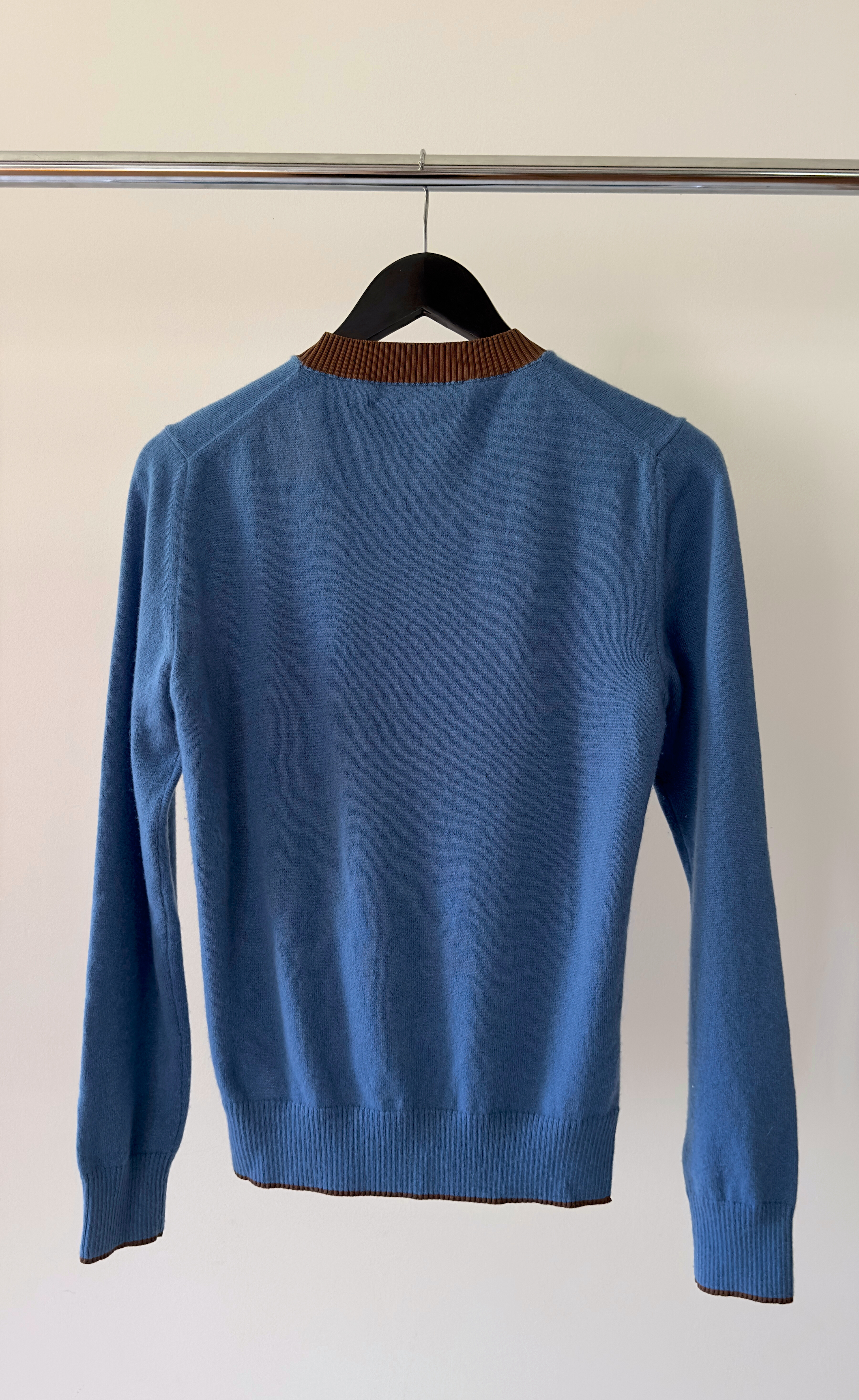 Mani - Blue Crew Neck Sweater, Size 42