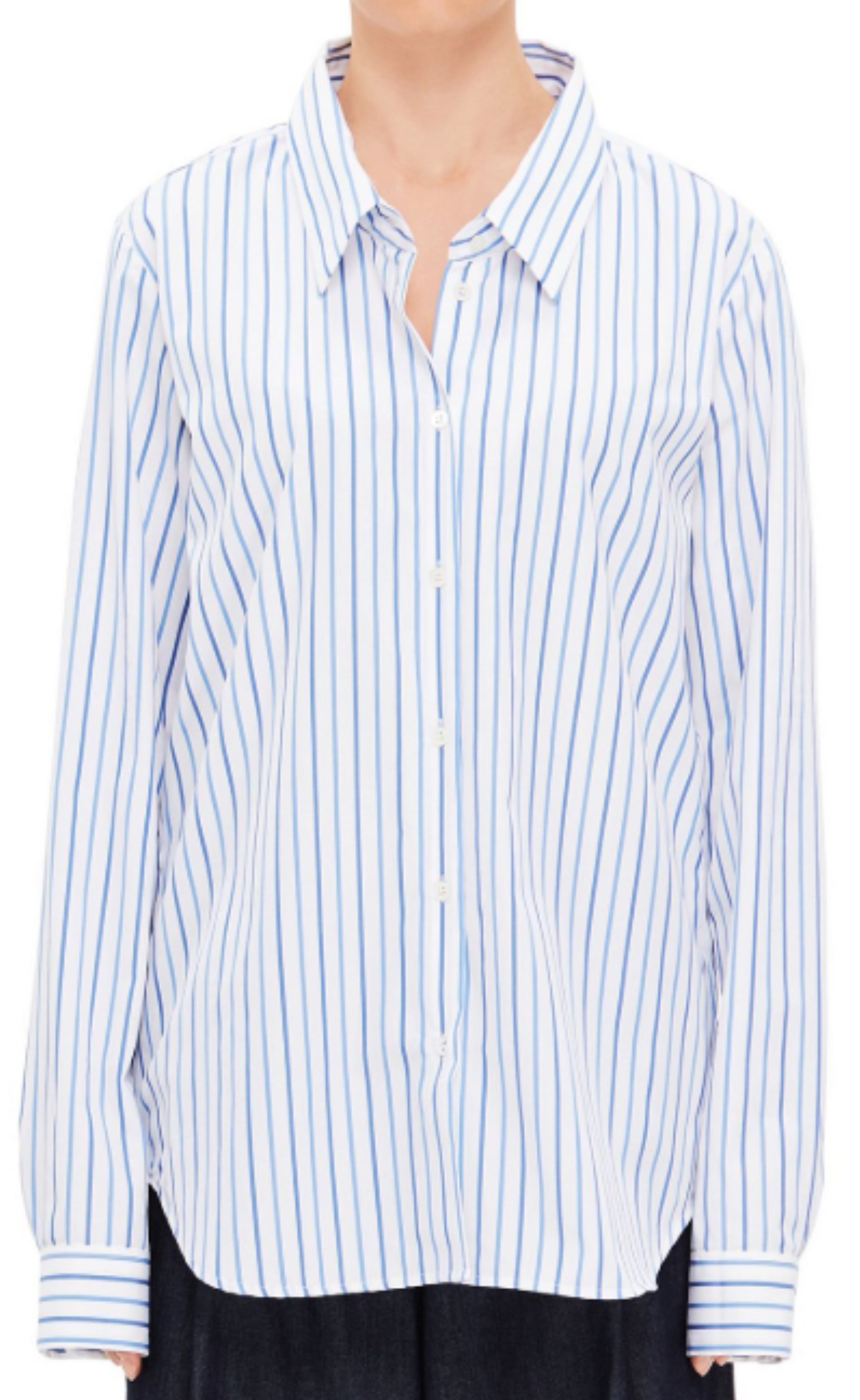 Dries Van Noten - Blue Cotton Stripe Shirt, size 34