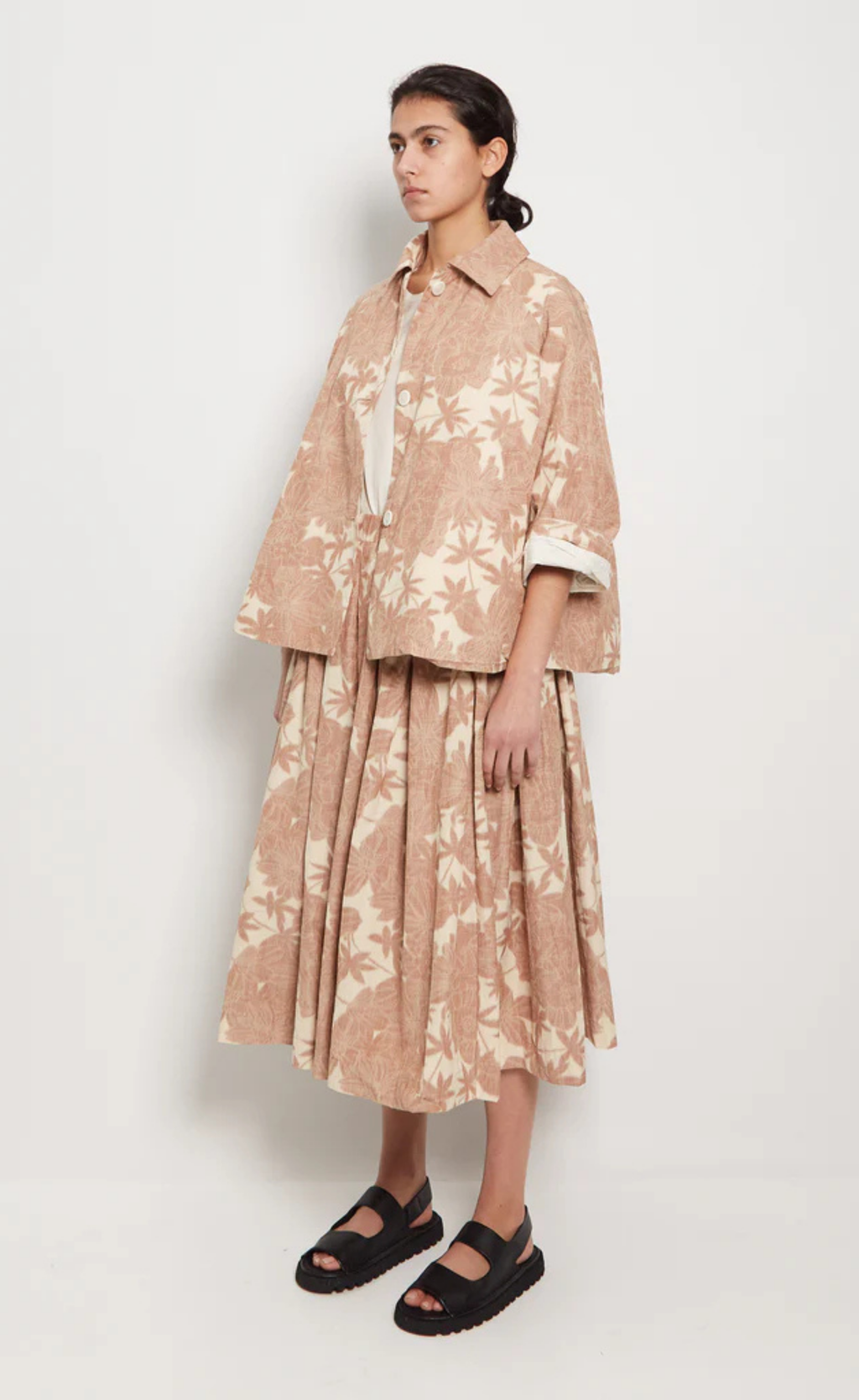 Casey Casey – Ikat Double Rideaux Midi Skirt, Size M