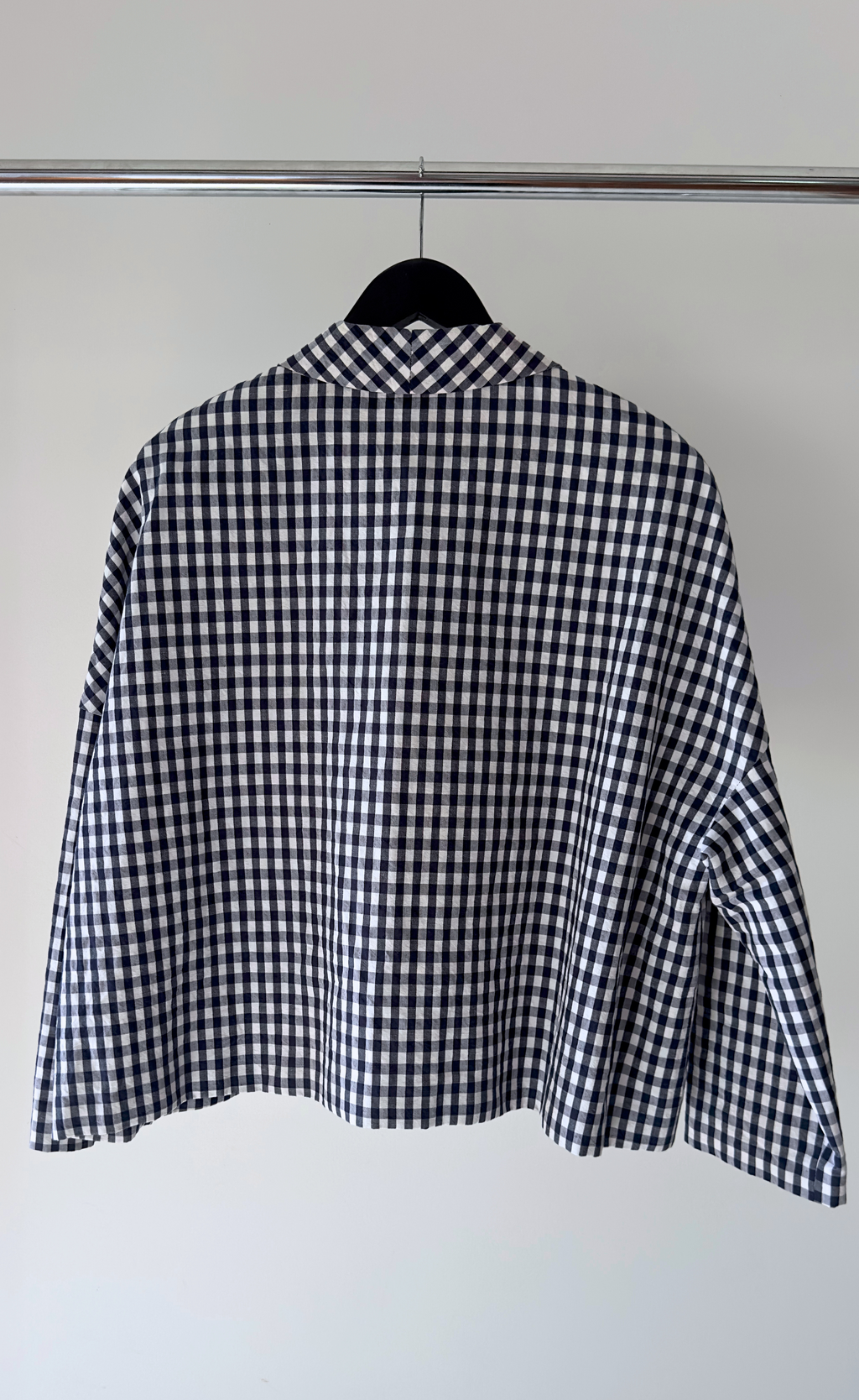 Apuntob - Navy Seersucker Button Up Jacket, Size S