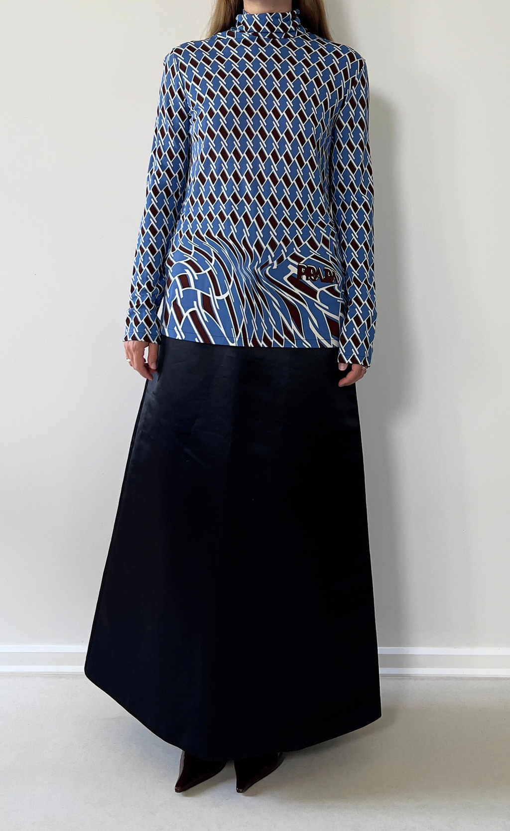 PRADA  - Geometric turtle neck top