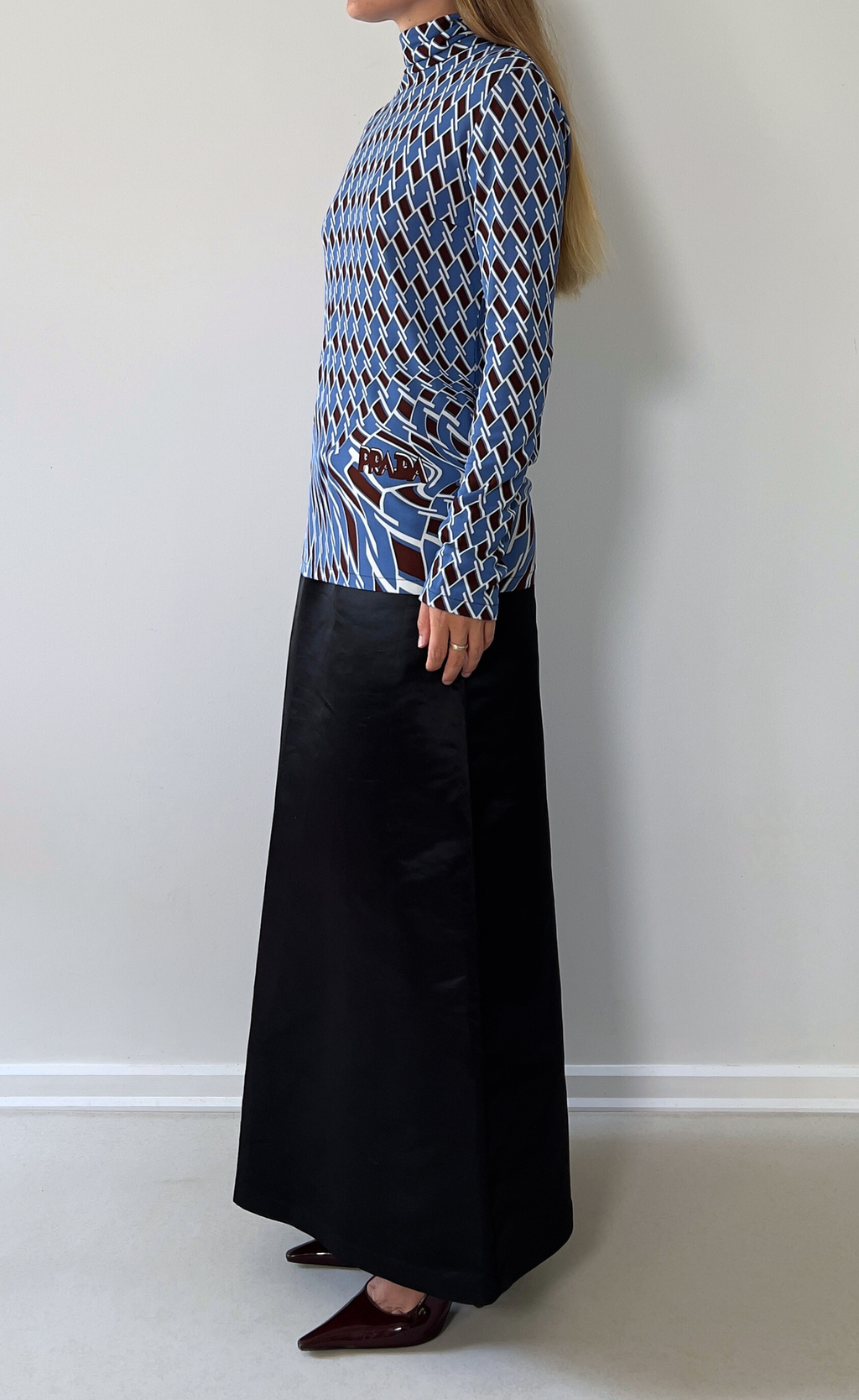 PRADA  - Geometric turtle neck top