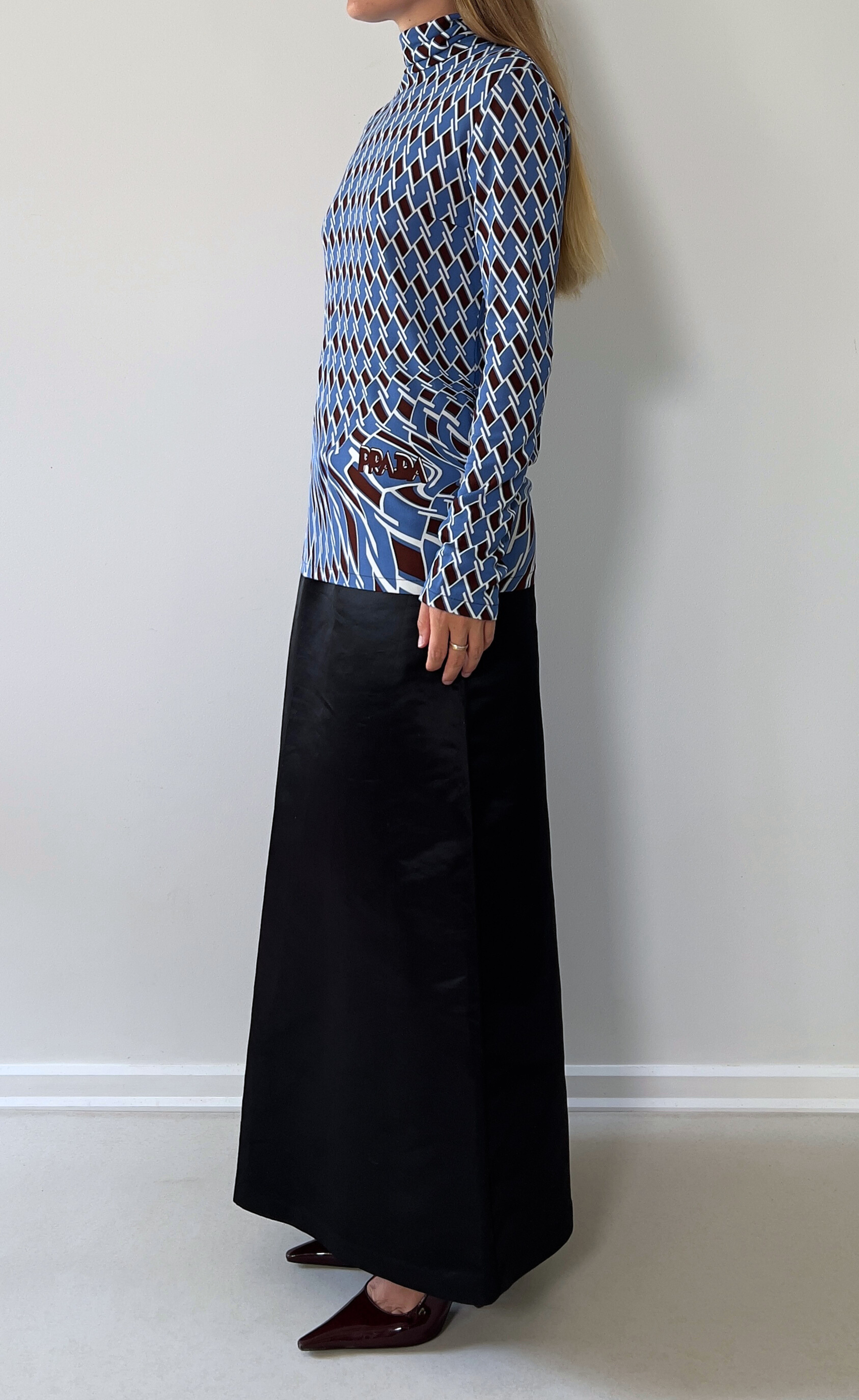 PRADA  - Geometric turtle neck top