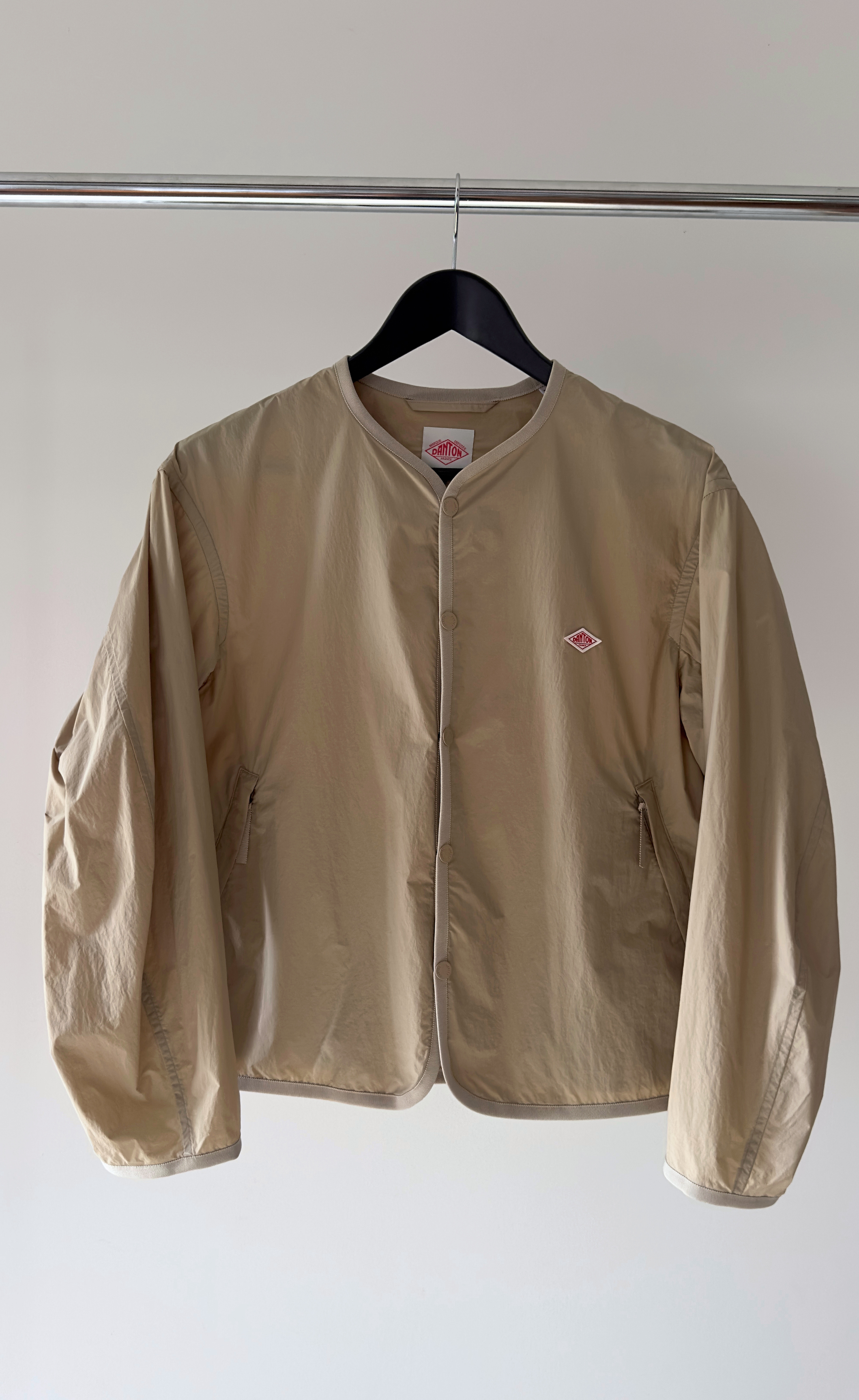 Danton- Beige Utilitarian Button Up Jacket, Size XS