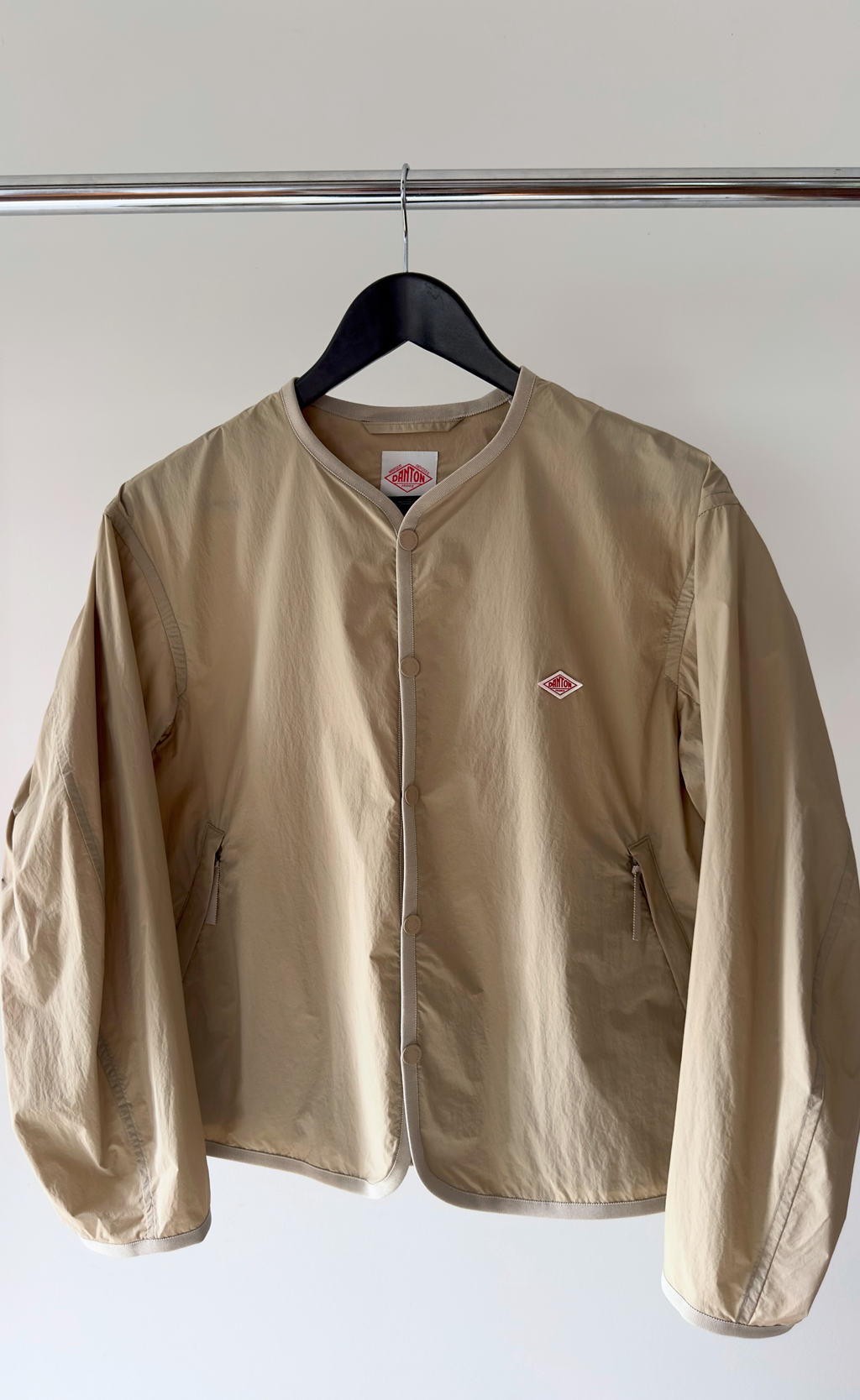 Danton- Beige Utilitarian Button Up Jacket, Size XS
