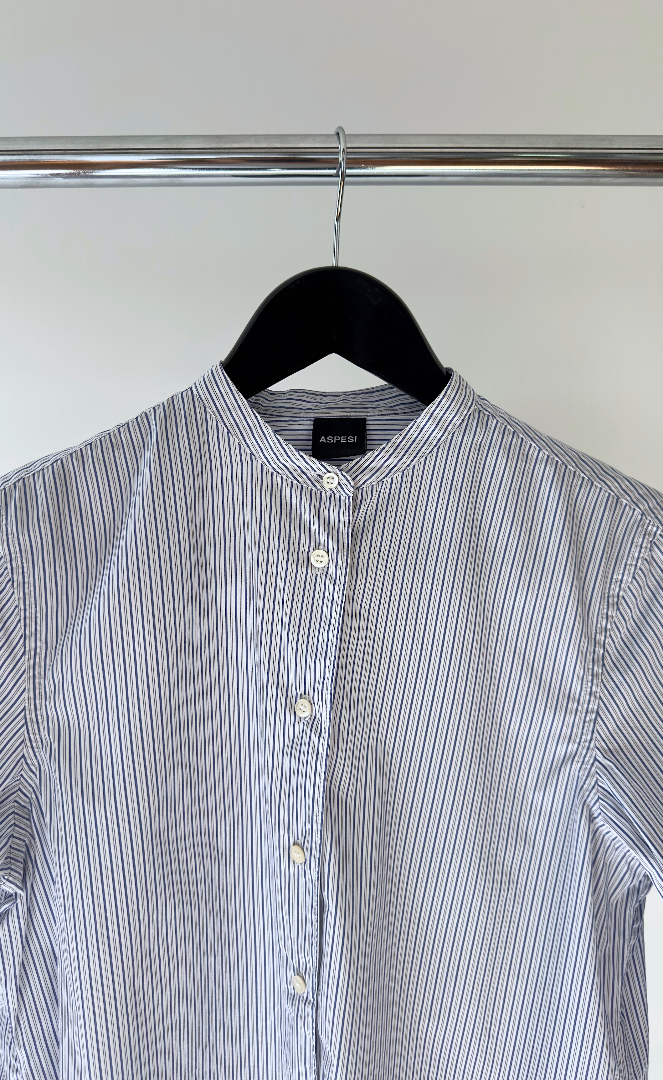 Aspesi – Stripe Cotton Button-Up Shirt, Size 42