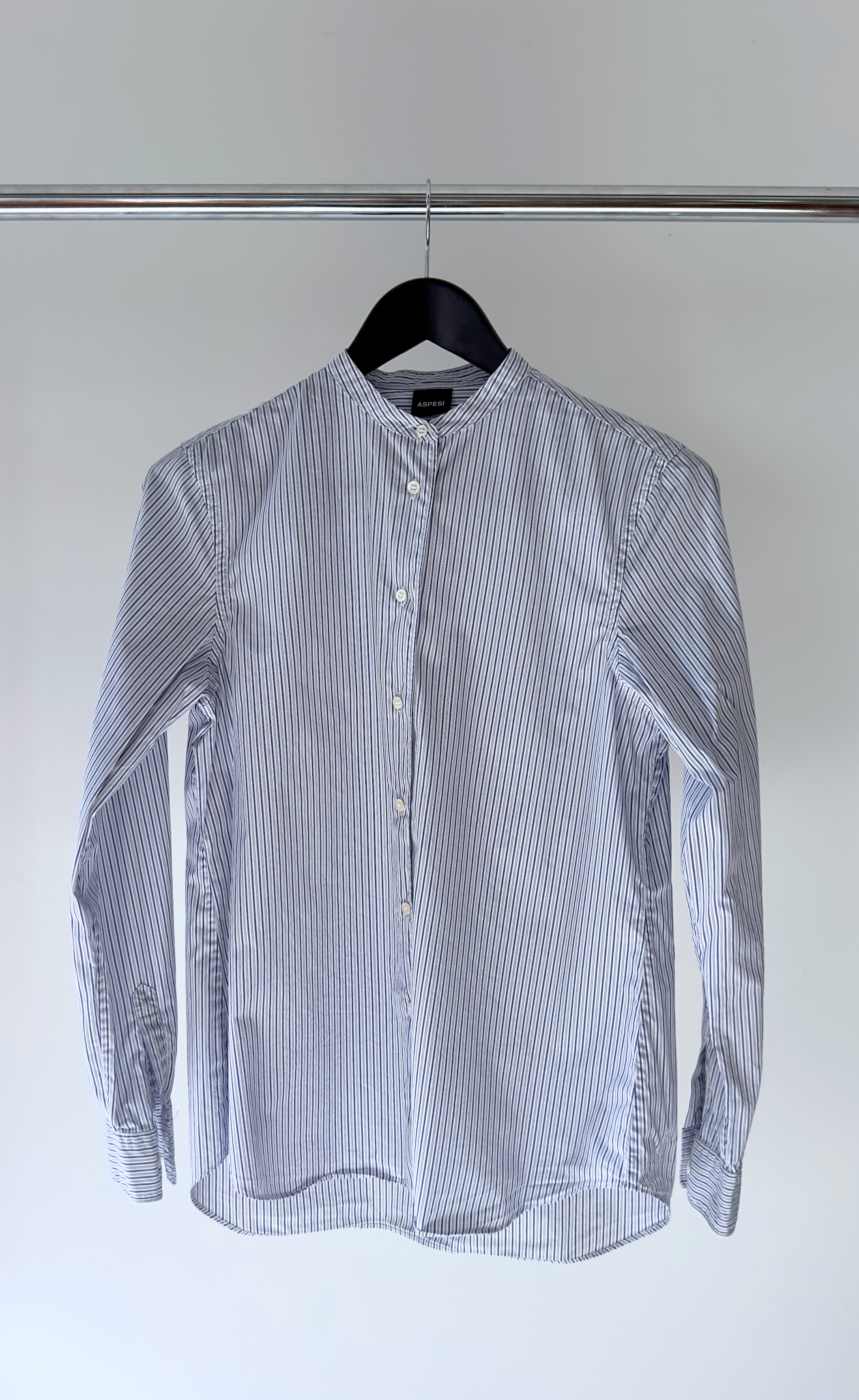 Aspesi – Stripe Cotton Button-Up Shirt, Size 42