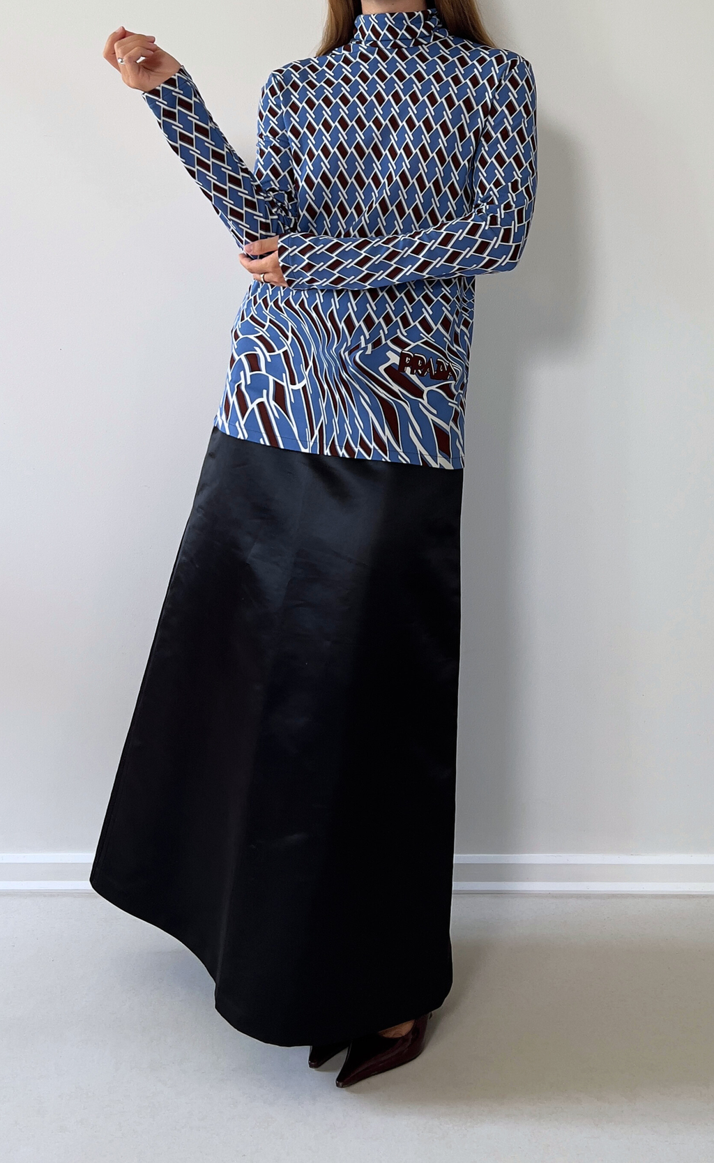 PRADA  - Geometric turtle neck top