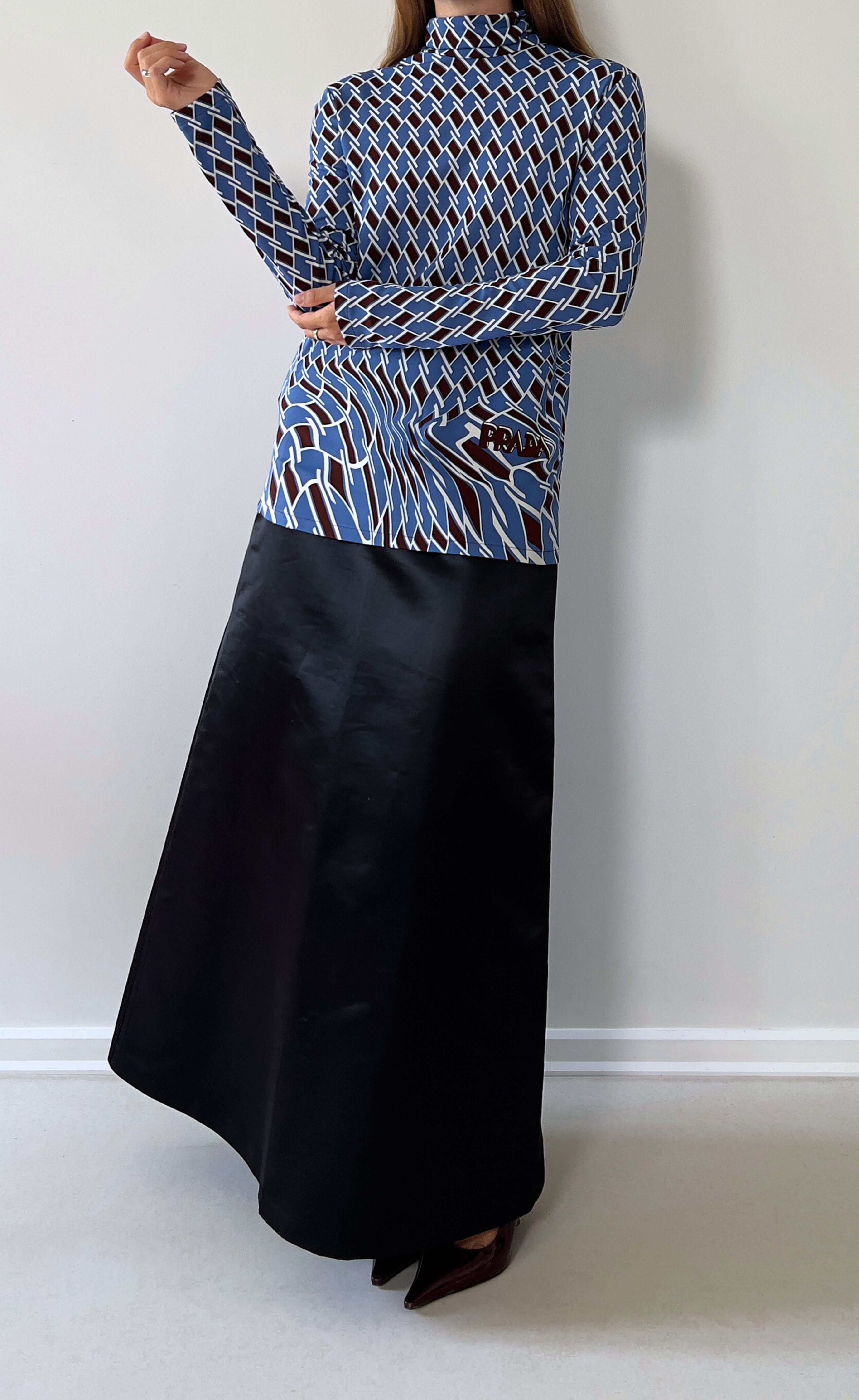 PRADA  - Geometric turtle neck top