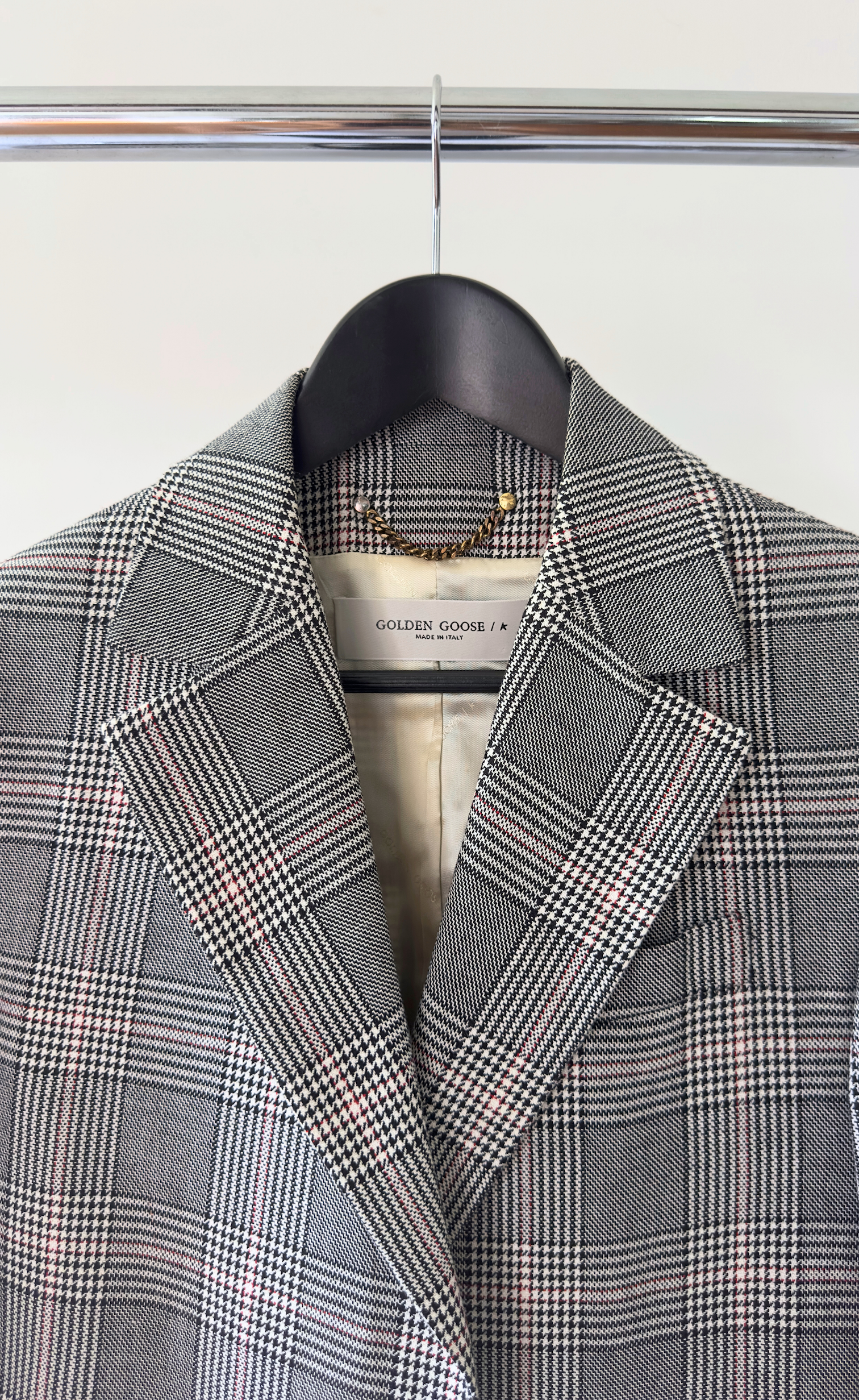 Golden Goose - Tailored Check Wool Blazer, Size 38