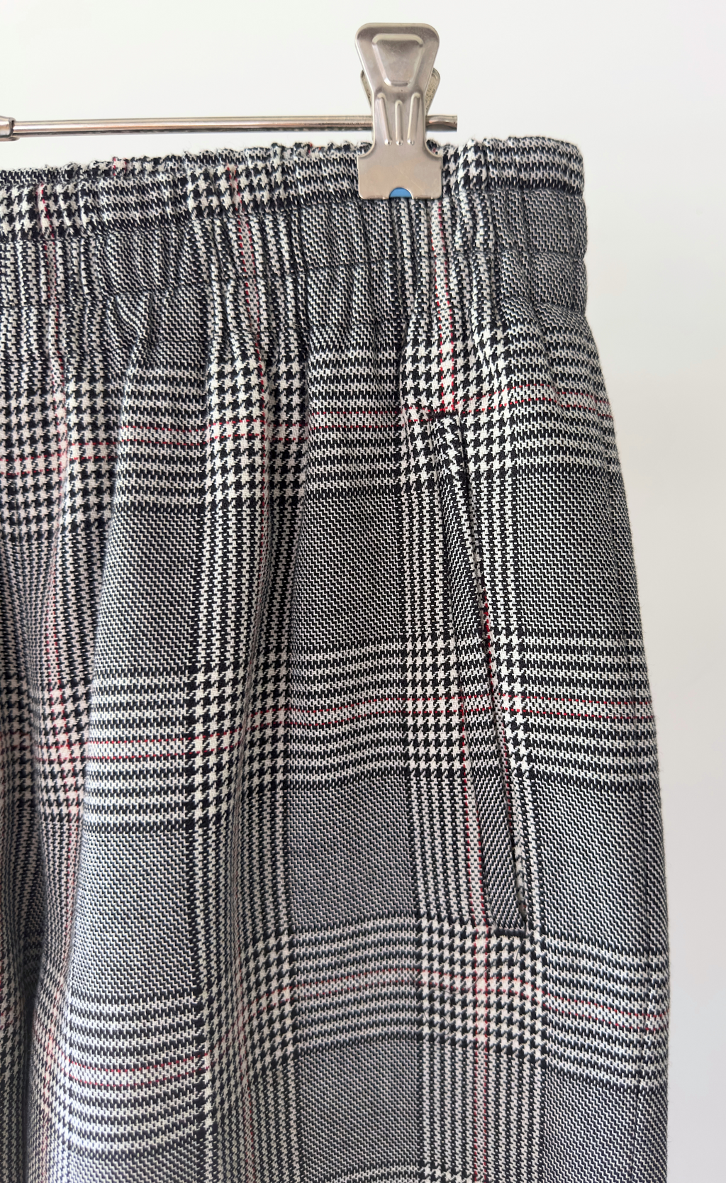 Golden Goose - Elastic Waist Check Wool Trouser, Size 42