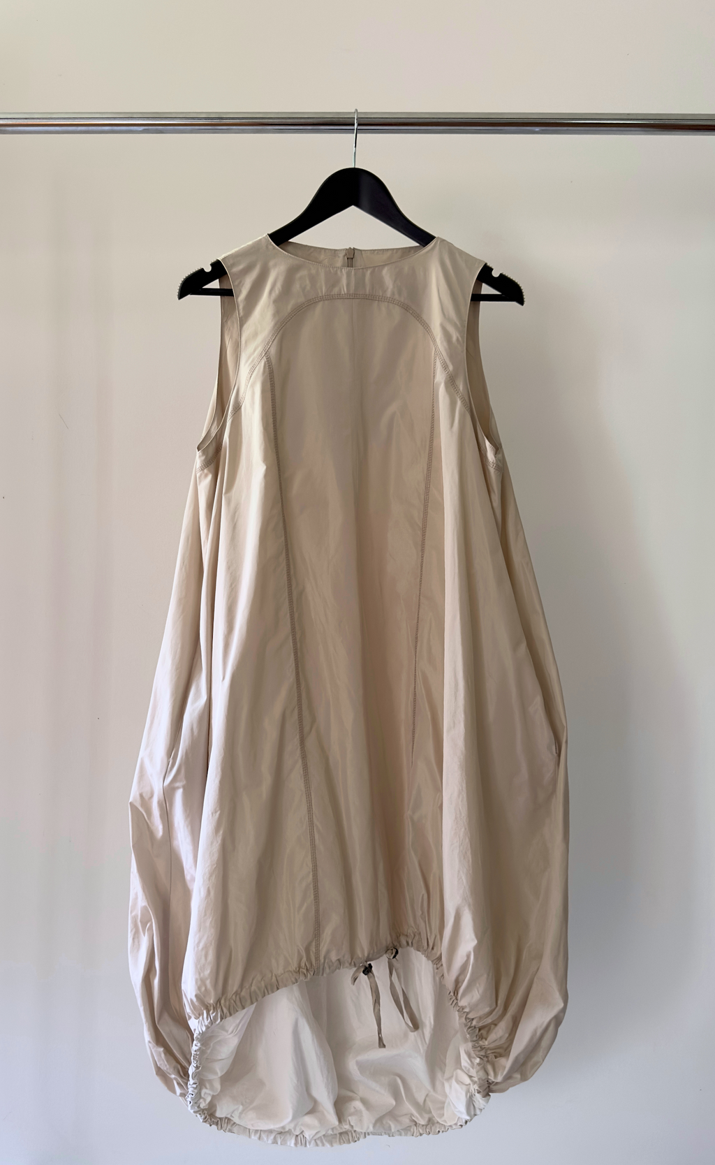 Case - Sculptural Sleeveless Dress, Soft Beige, Size L