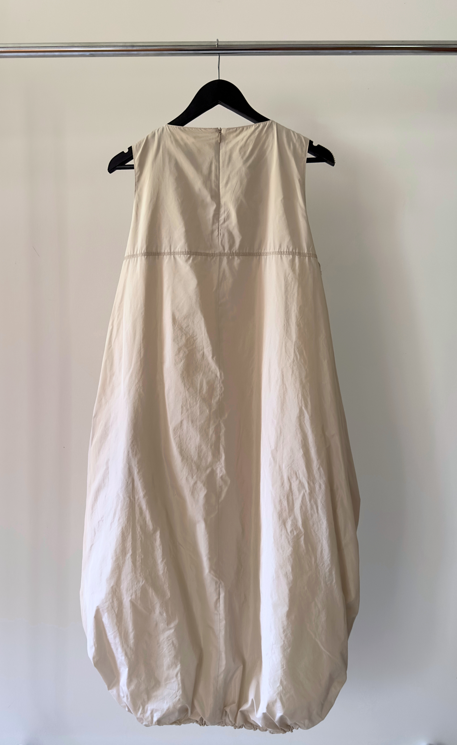 Case - Sculptural Sleeveless Dress, Soft Beige, Size L