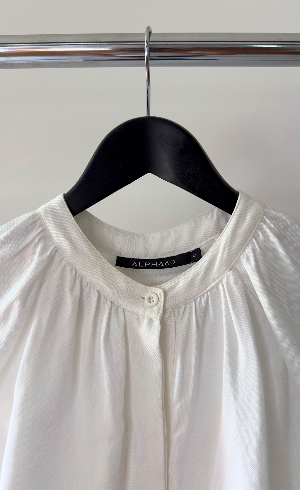 Alpha 60 - Soft Structured Blouse , Ivory, Size S
