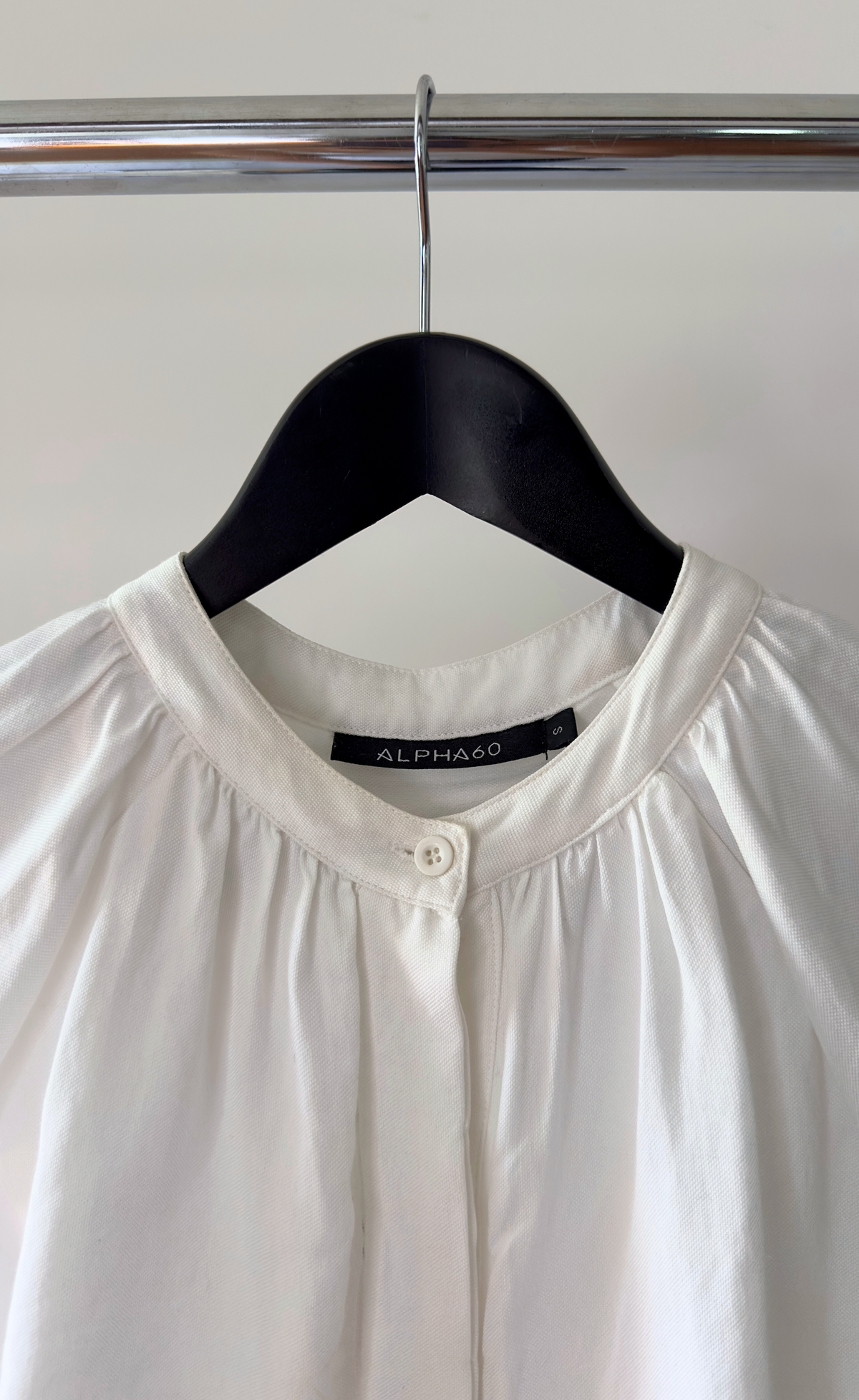 Alpha 60 - Soft Structured Blouse , Ivory, Size S