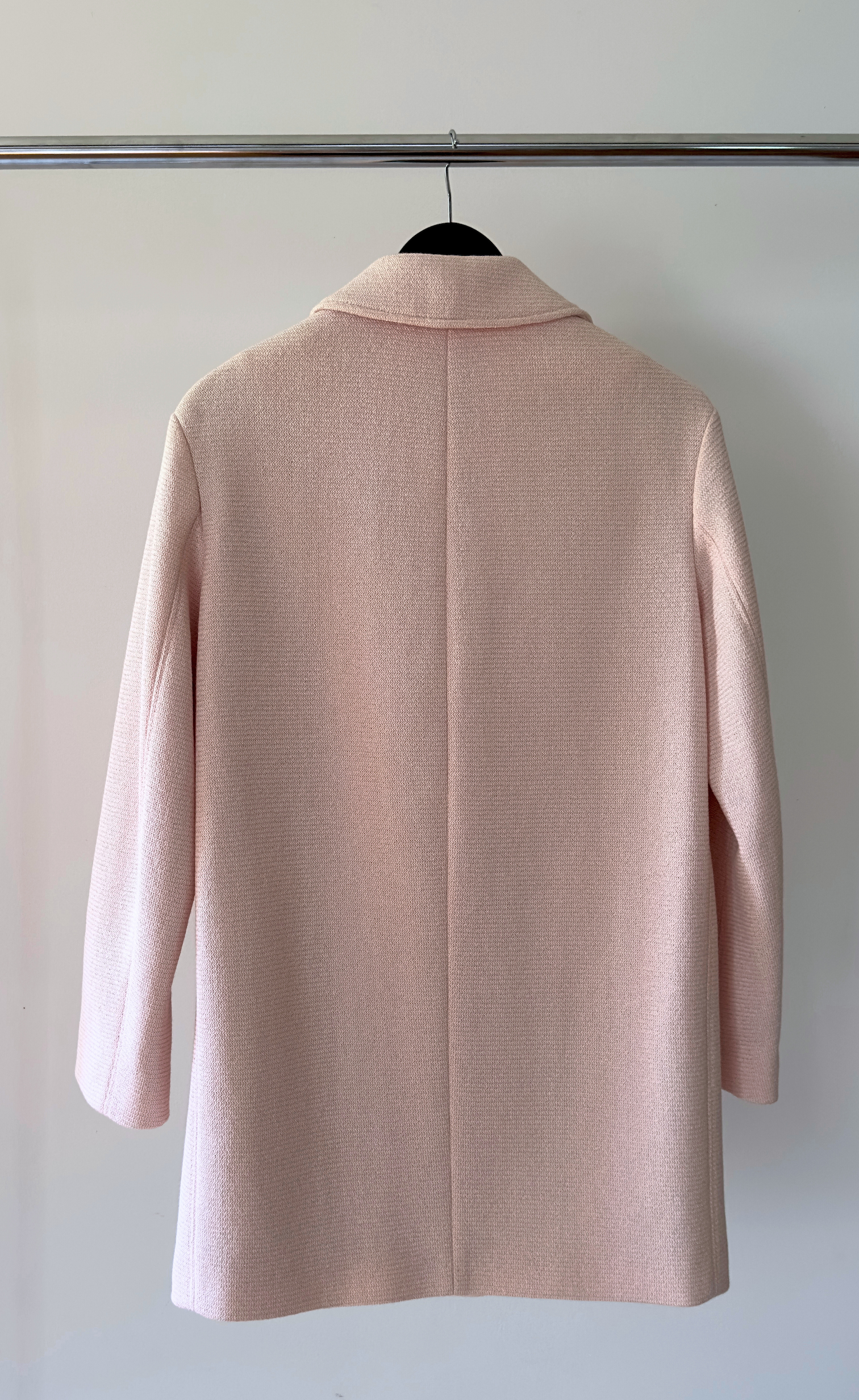Kenzo - Tailored Coat, Soft Textured Blush Fabrication , Size 36