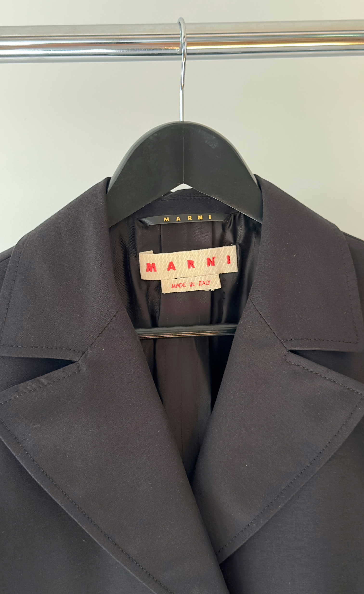 Marni - Structured Black Cropped Jacket, Size 40