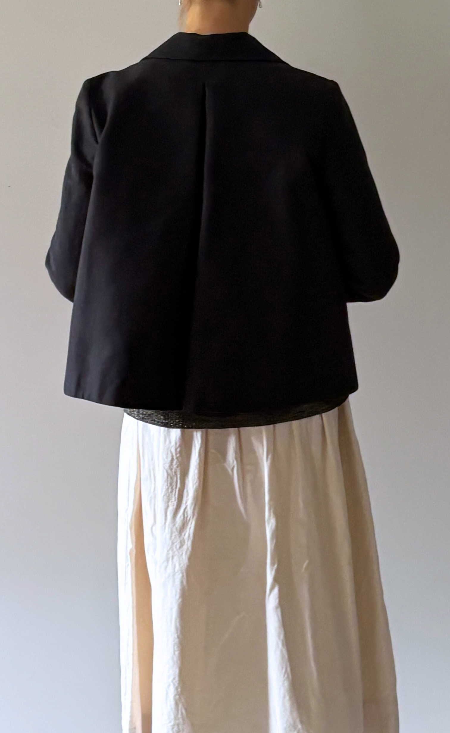 Marni - Structured Black Cropped Jacket, Size 40