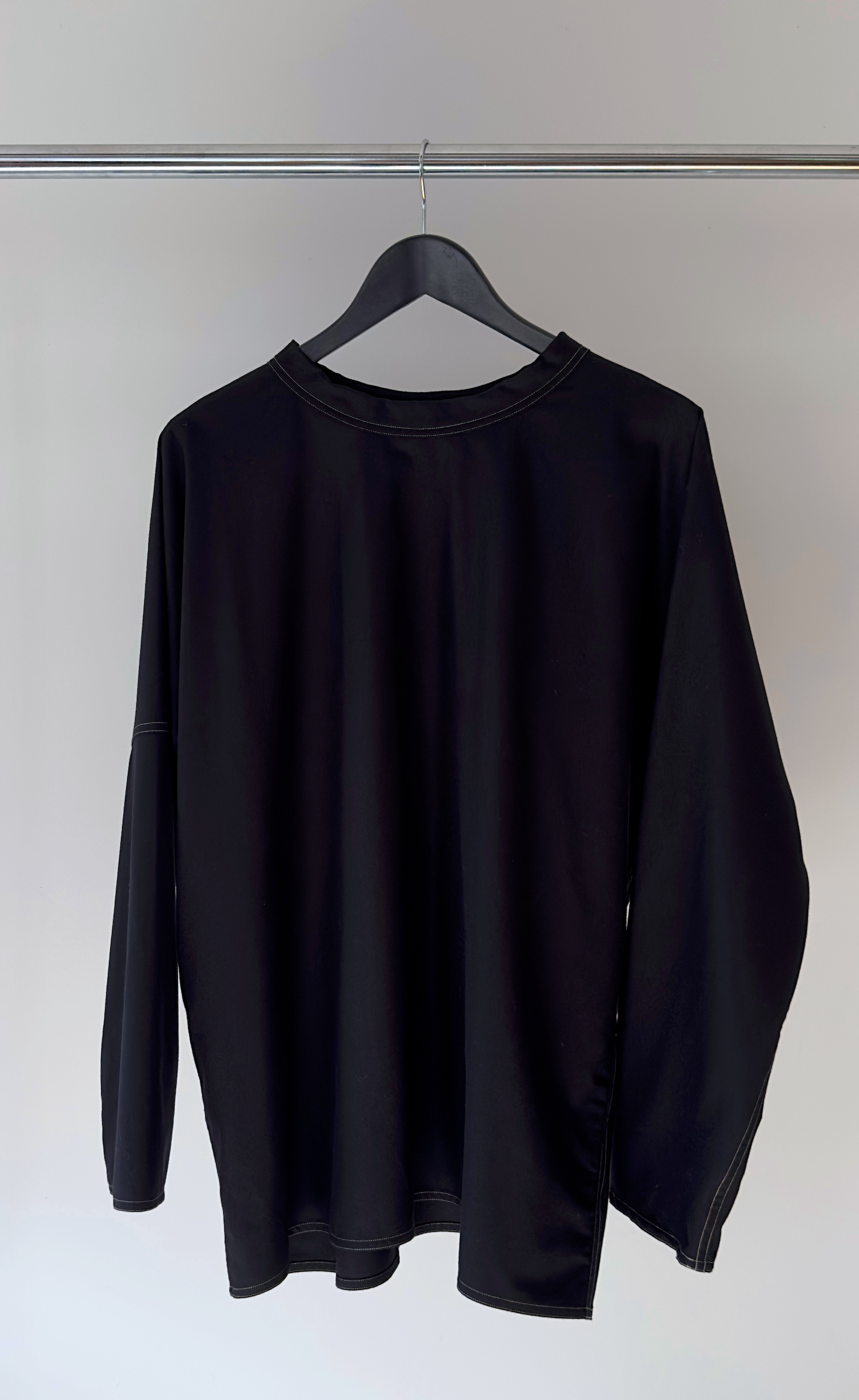 Sofie D'Hoore - Long Sleeve Black Wool Top, Size 38