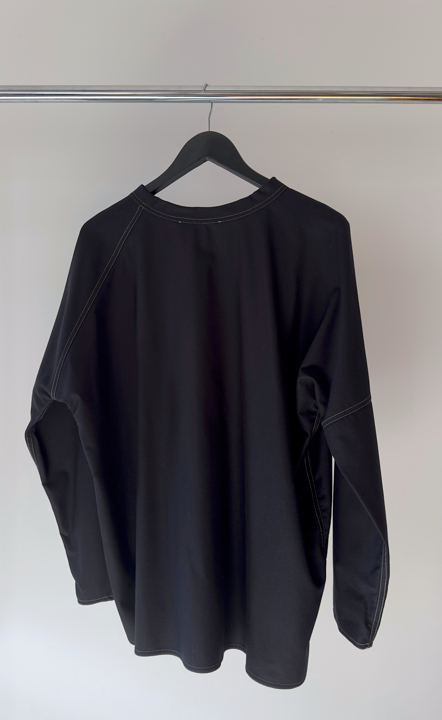 Sofie D'Hoore - Long Sleeve Black Wool Top, Size 38