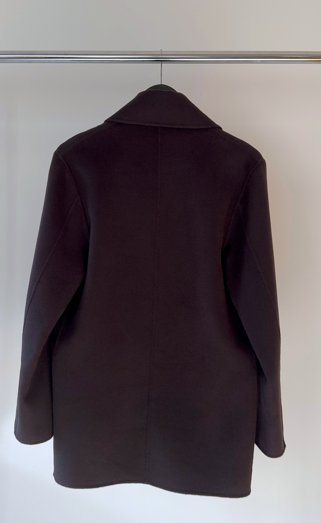 Toteme - Brown Double Breasted Wool Coat, Size 34