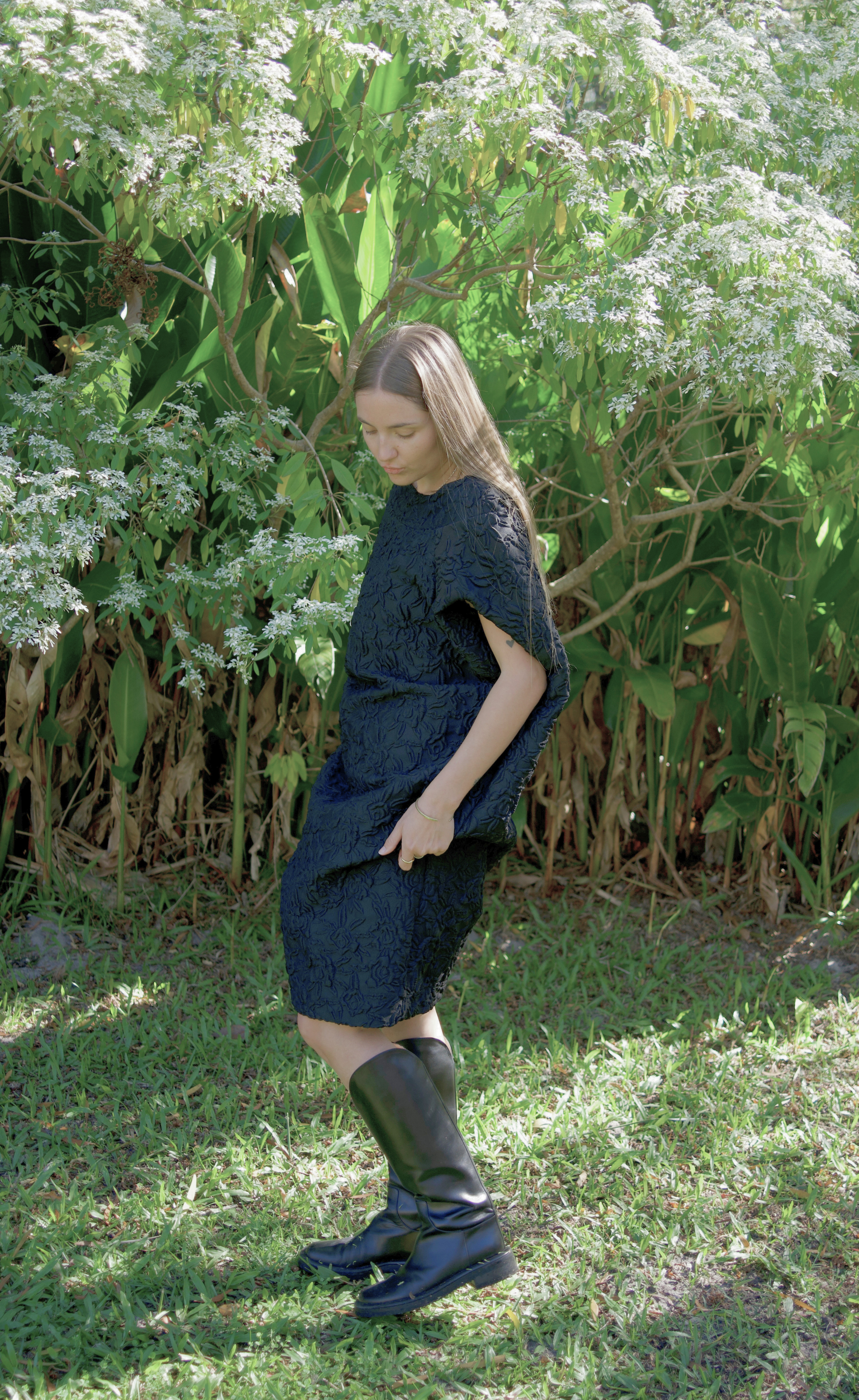 Dries Van Noten - Black Jacquard Dress
