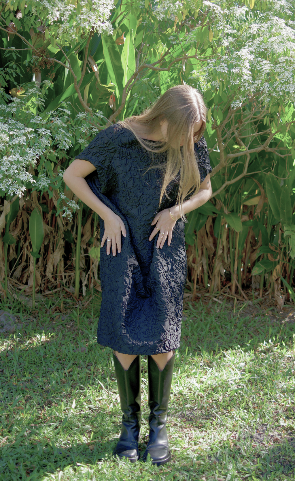 Dries Van Noten - Black Jacquard Dress