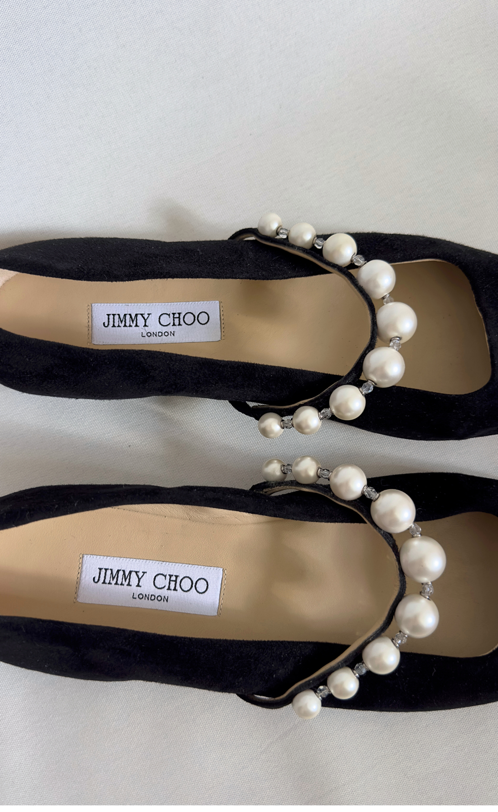 Jimmy Choo - Ade embellished suede ballet flats