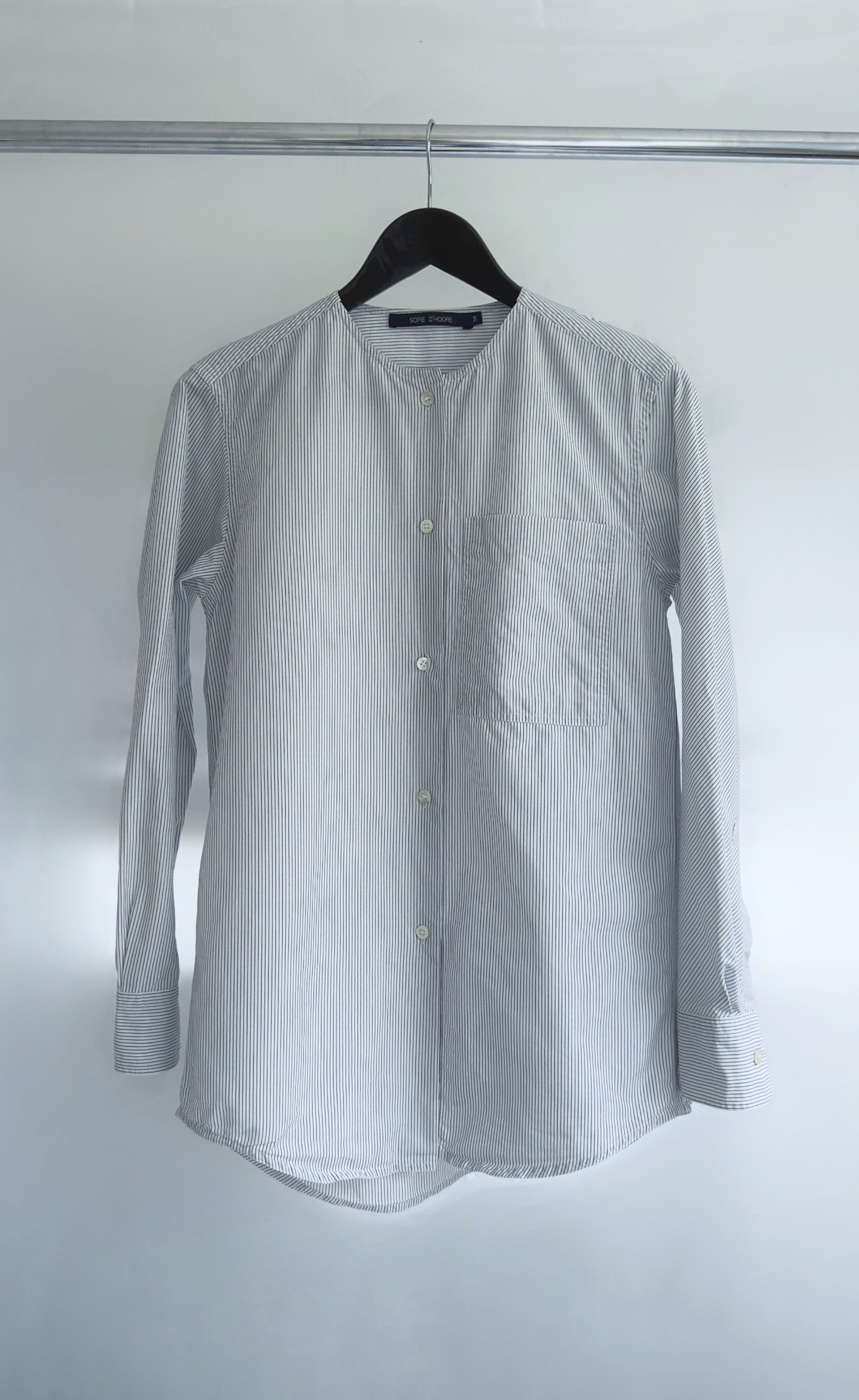 Sophie D'Hoore - Black Stripe Button Up Shirt, Size 38