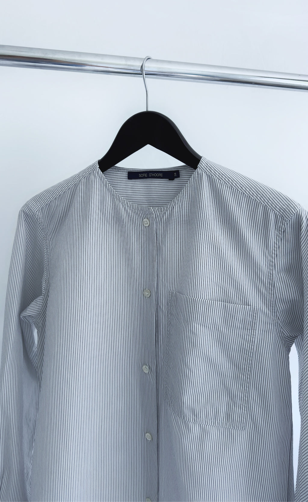 Sophie D'Hoore - Black Stripe Button Up Shirt, Size 38
