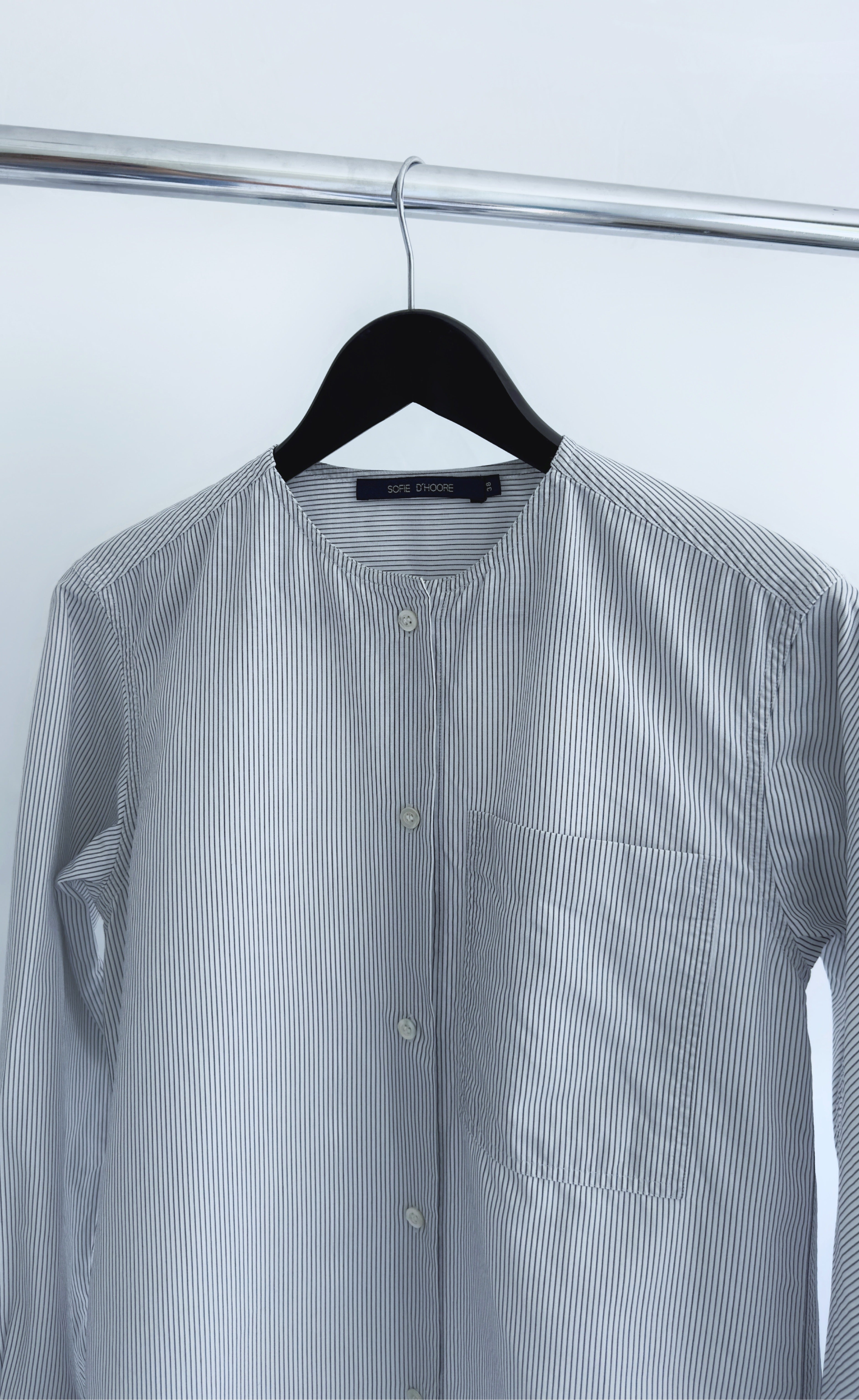 Sophie D'Hoore - Black Stripe Button Up Shirt, Size 38