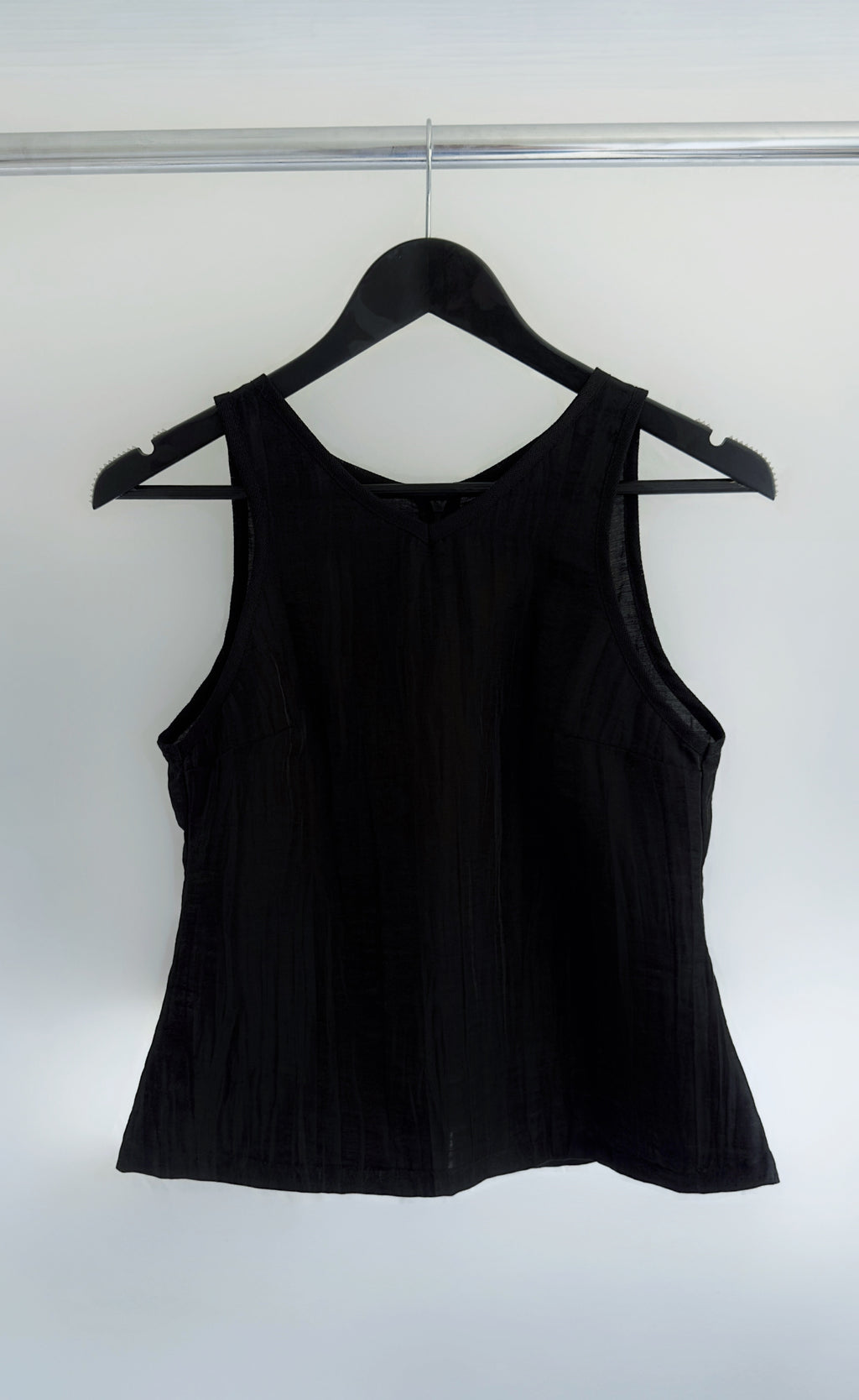 Georgia Wolff - Black Crinkle Shimmer Top, Size's avaliable
